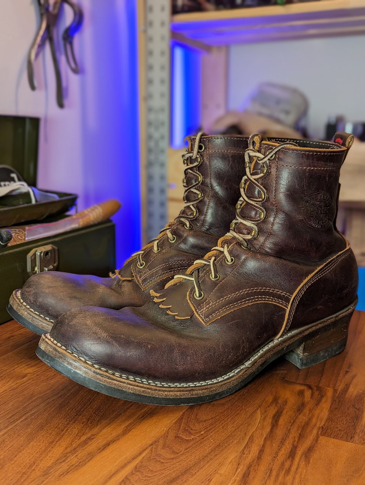 Photo by demo on April 1, 2024 of the Frank's Boots Type 1 Commander in Seidel Brown Domain.