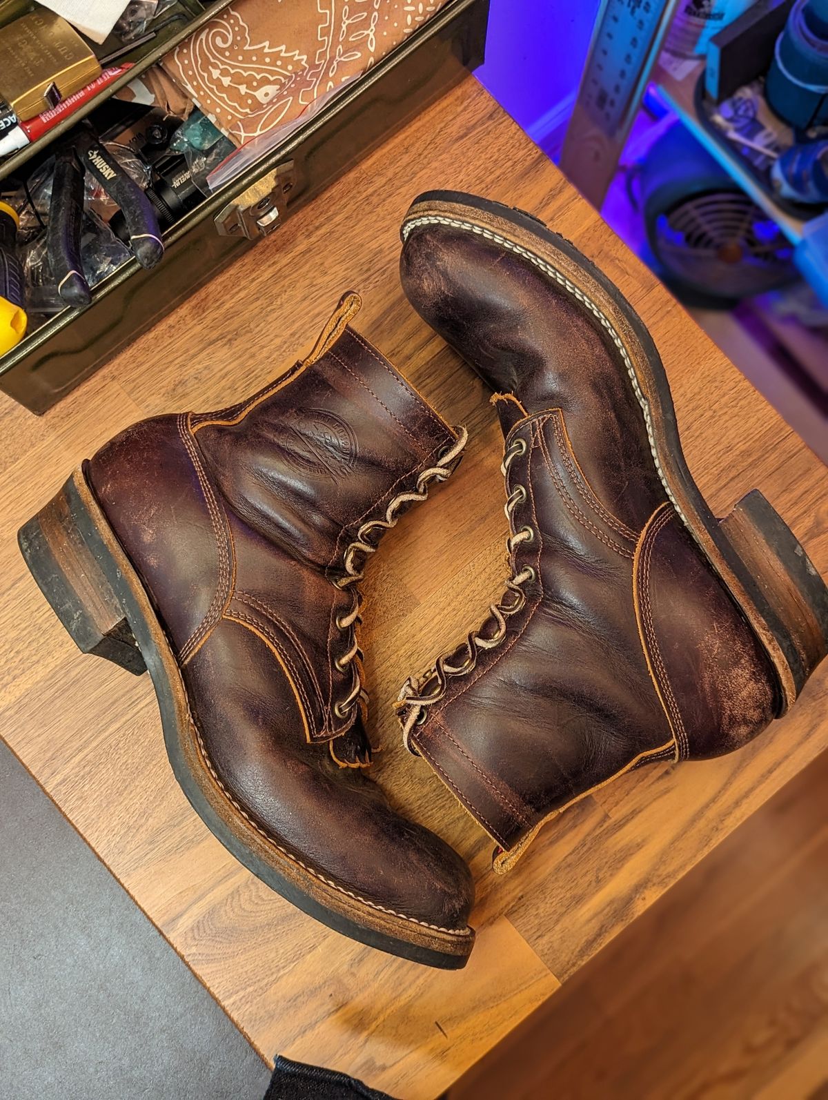 Photo by demo on April 1, 2024 of the Frank's Boots Type 1 Commander in Seidel Brown Domain.