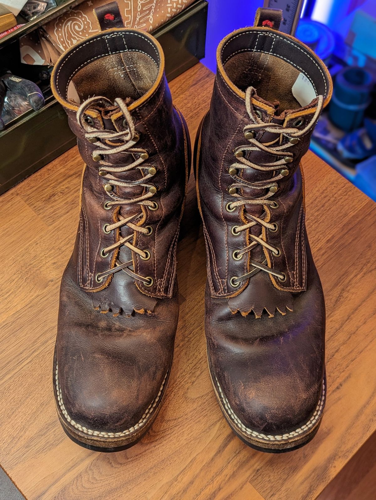 Photo by demo on April 1, 2024 of the Frank's Boots Type 1 Commander in Seidel Brown Domain.