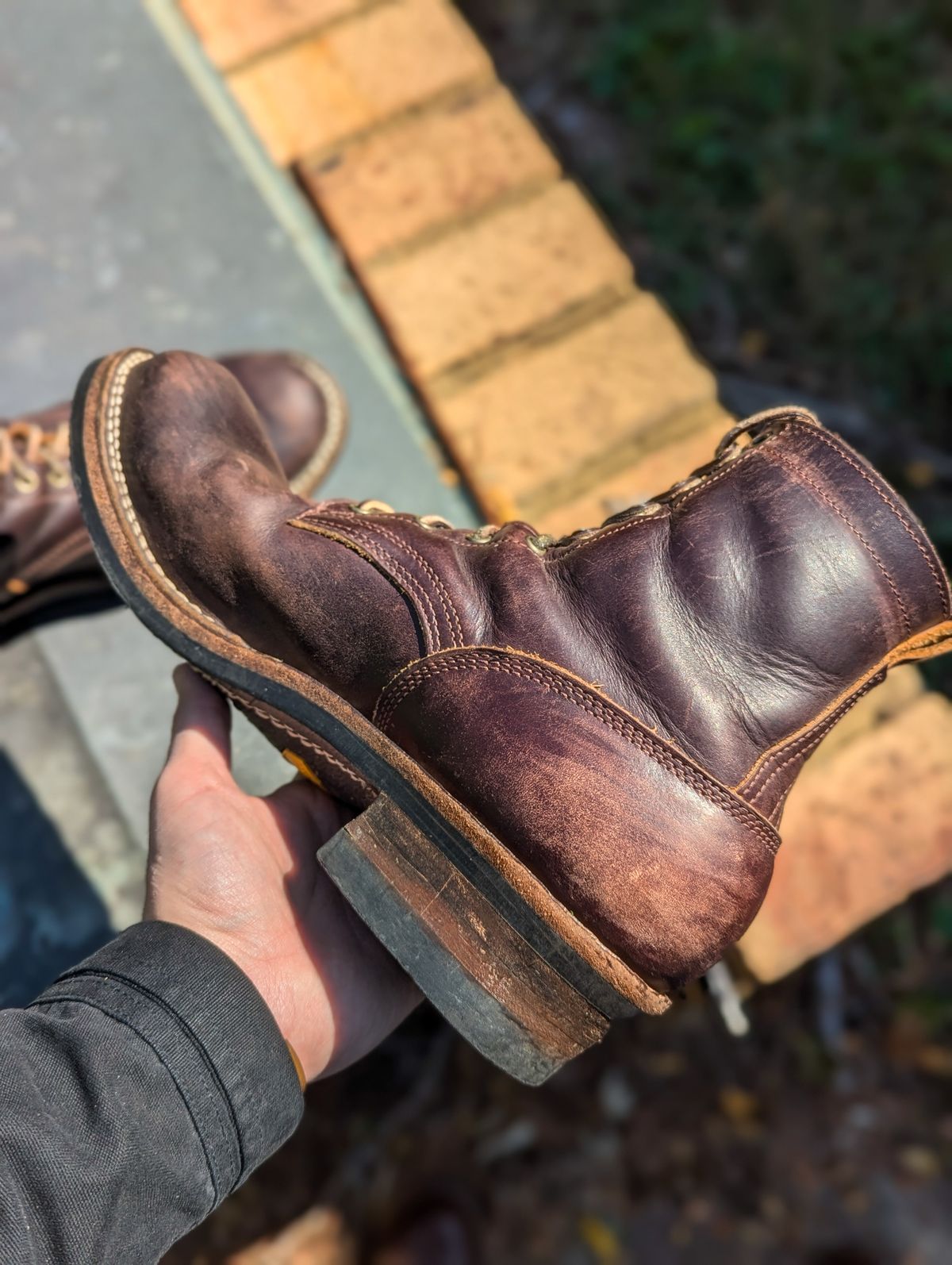 Photo by demo on October 11, 2024 of the Frank's Boots Type 1 Commander in Seidel Brown Domain.