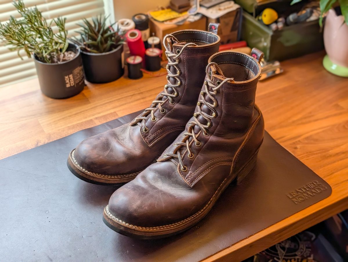 Photo by demo on March 28, 2025 of the Frank's Boots Type 1 Commander in Seidel Brown Domain.