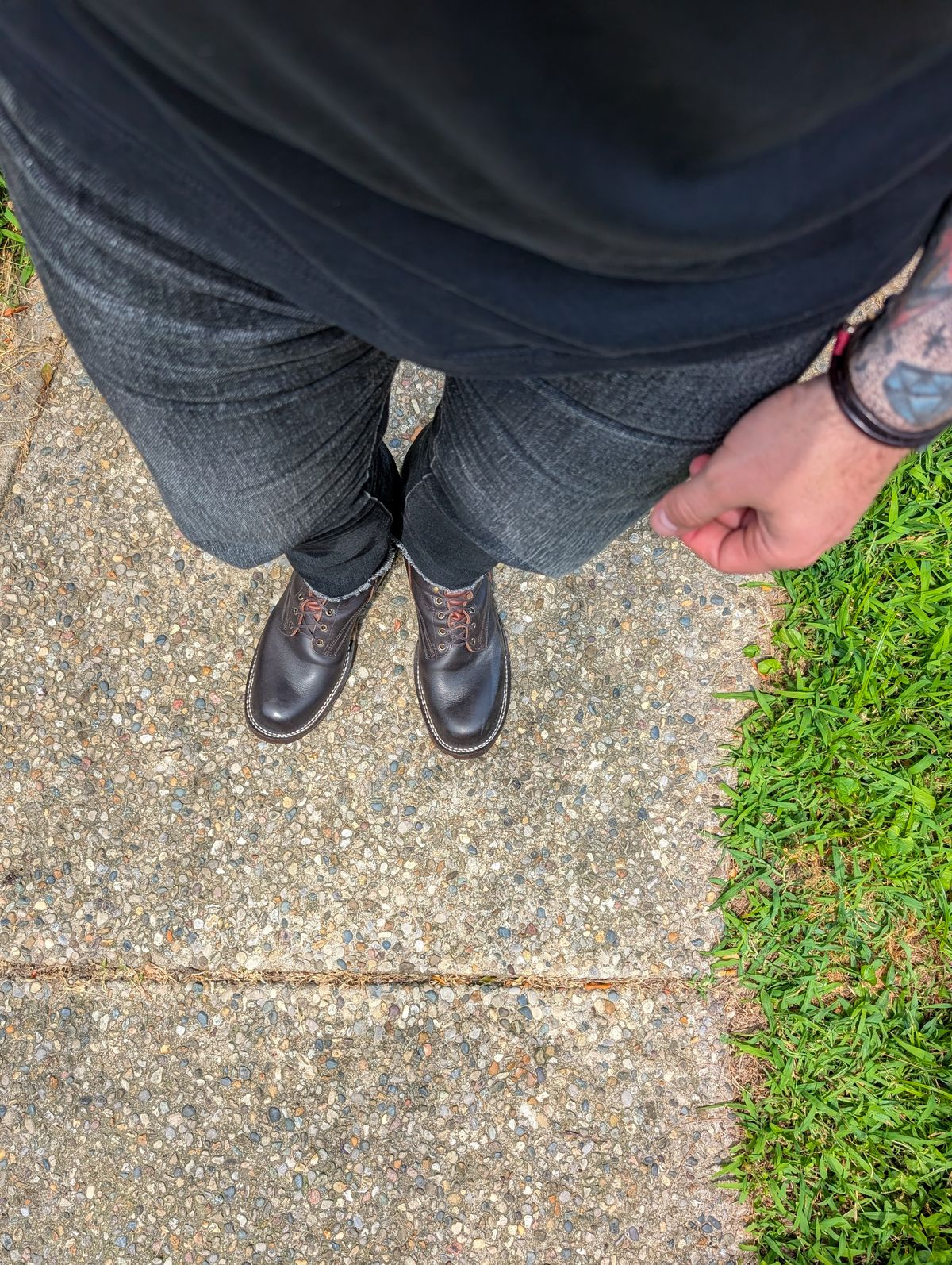 Photo by demo on June 23, 2025 of the Frank's Boots Custom Model in Seidel Mocha Oil Tan.