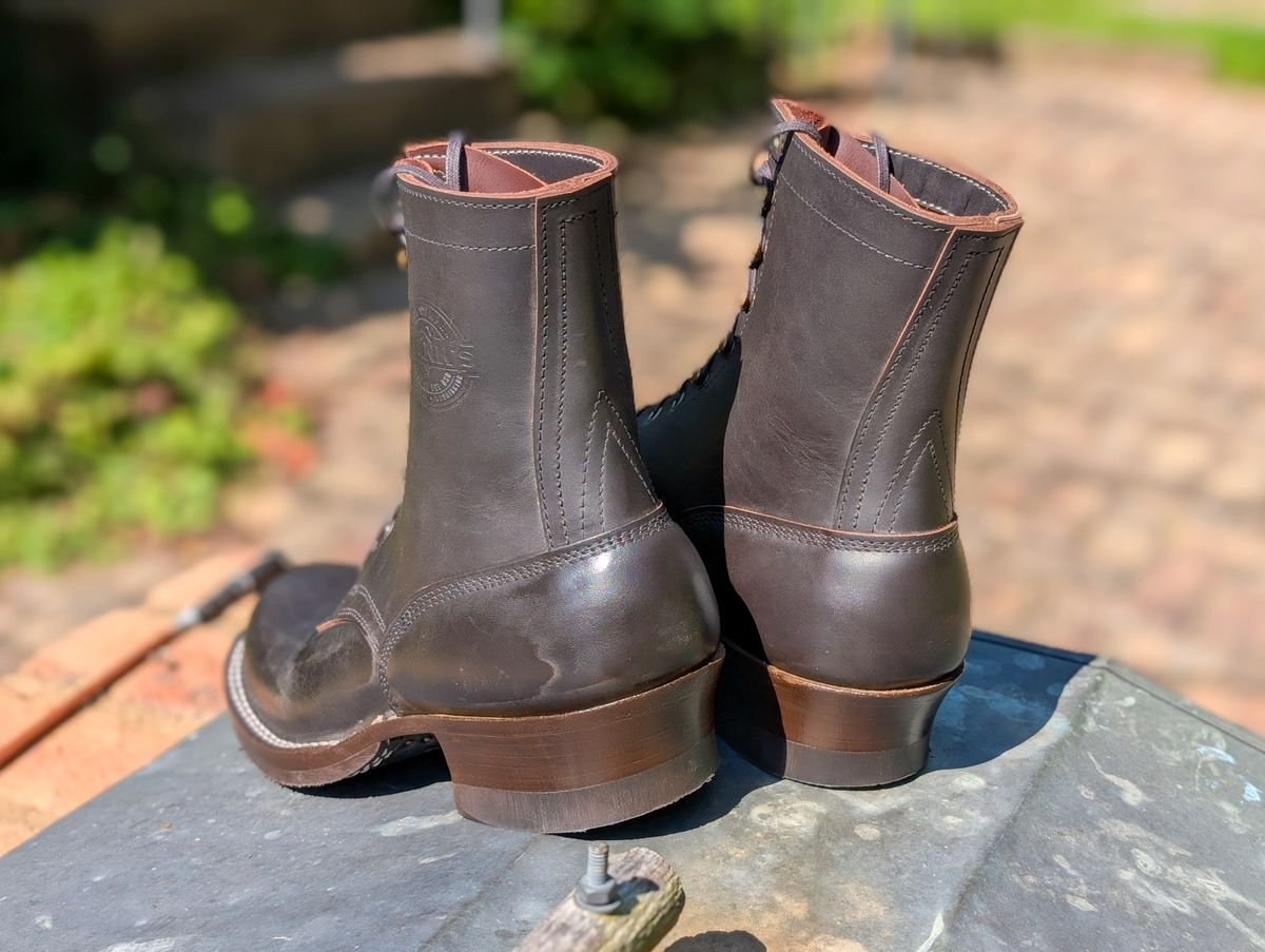 Photo by demo on June 21, 2025 of the Frank's Boots Custom Model in Seidel Mocha Oil Tan.