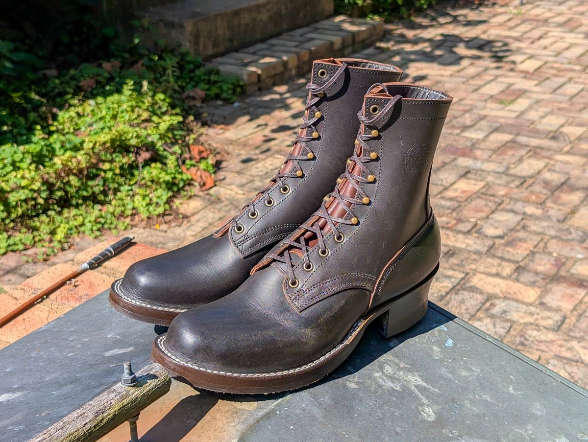 Photo by demo on June 21, 2025 of the Frank's Boots Custom Model in Seidel Mocha Oil Tan.