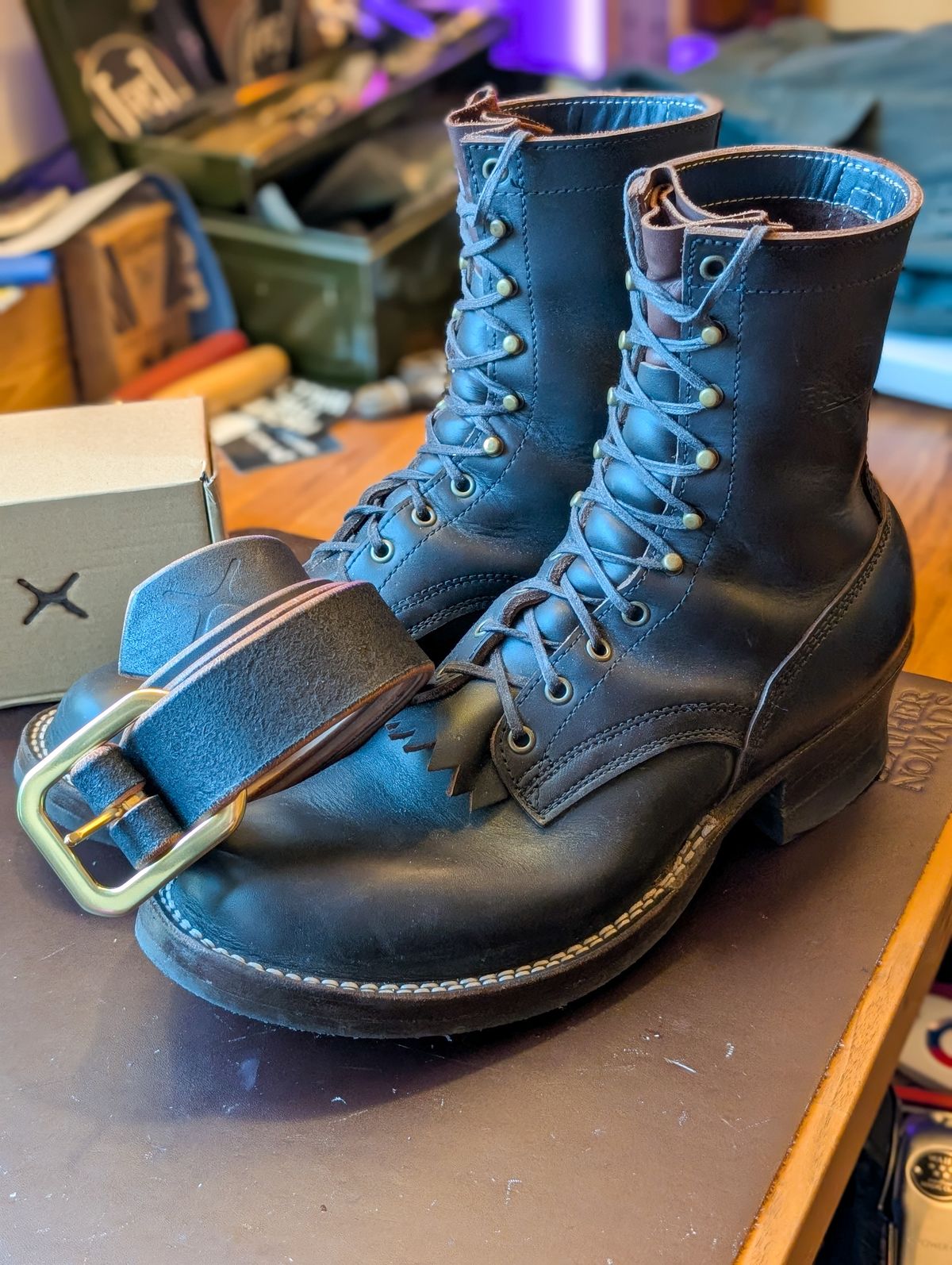 Photo by demo on July 25, 2025 of the Frank's Boots Custom Model in Seidel Mocha Oil Tan.