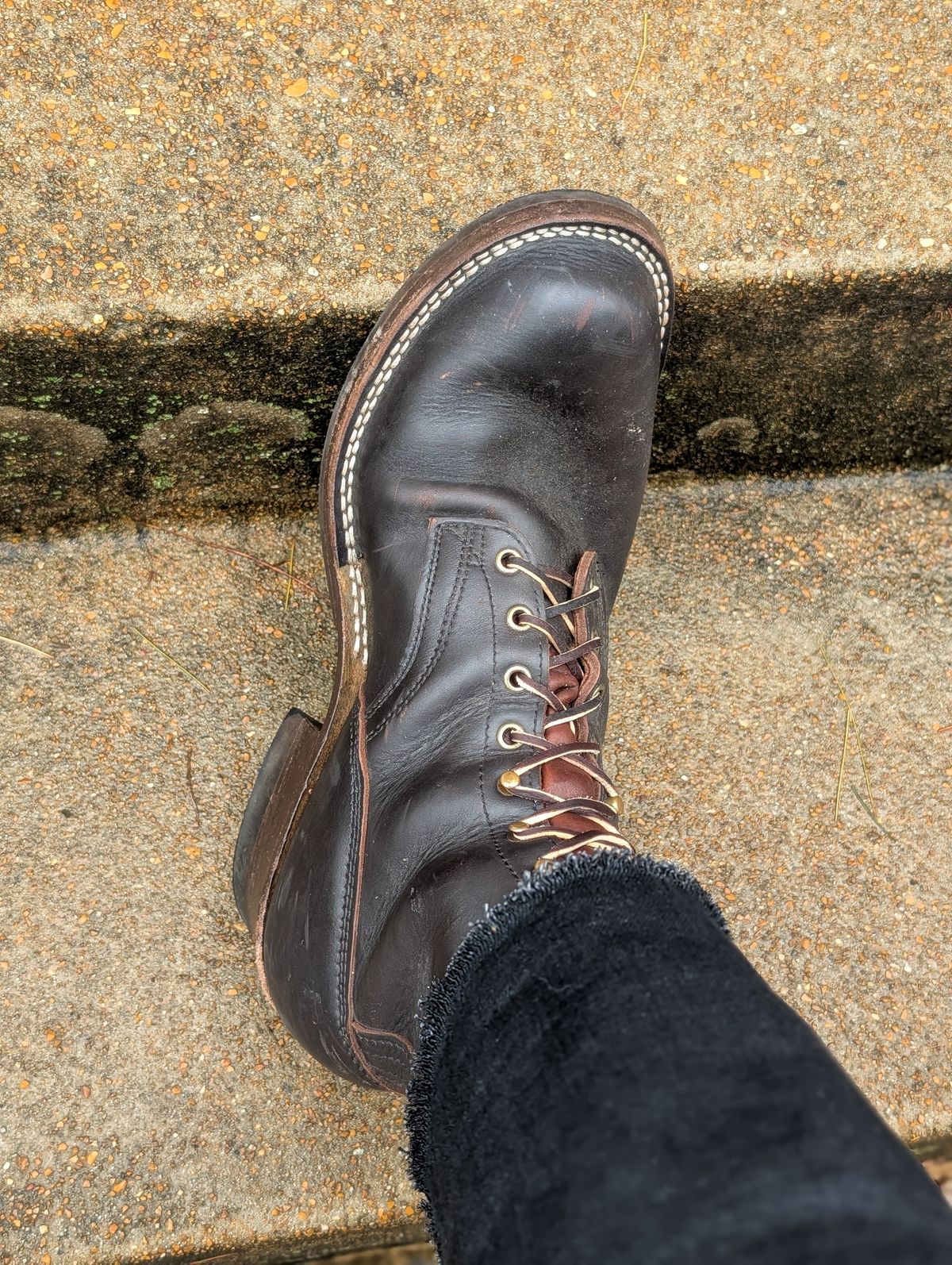 Photo by demo on October 28, 2025 of the Frank's Boots Custom Model in Seidel Mocha Oil Tan.