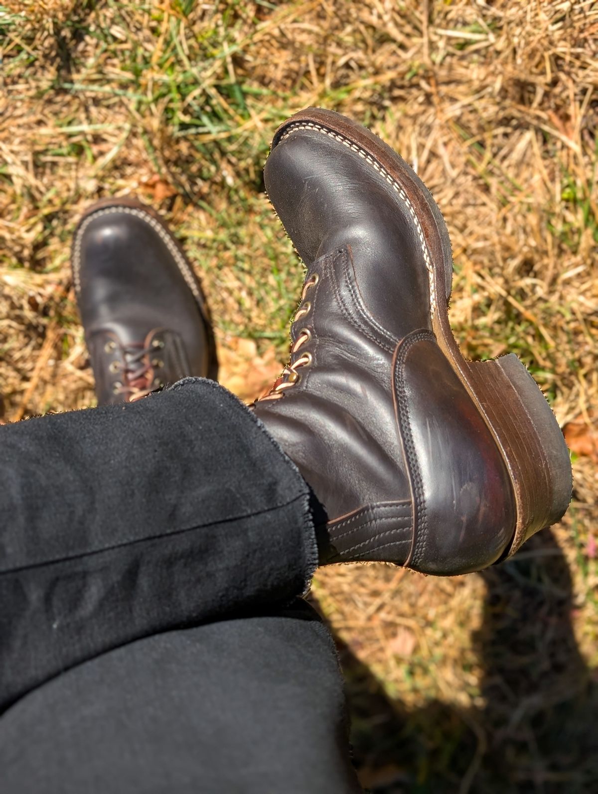 Photo by demo on October 23, 2025 of the Frank's Boots Custom Model in Seidel Mocha Oil Tan.