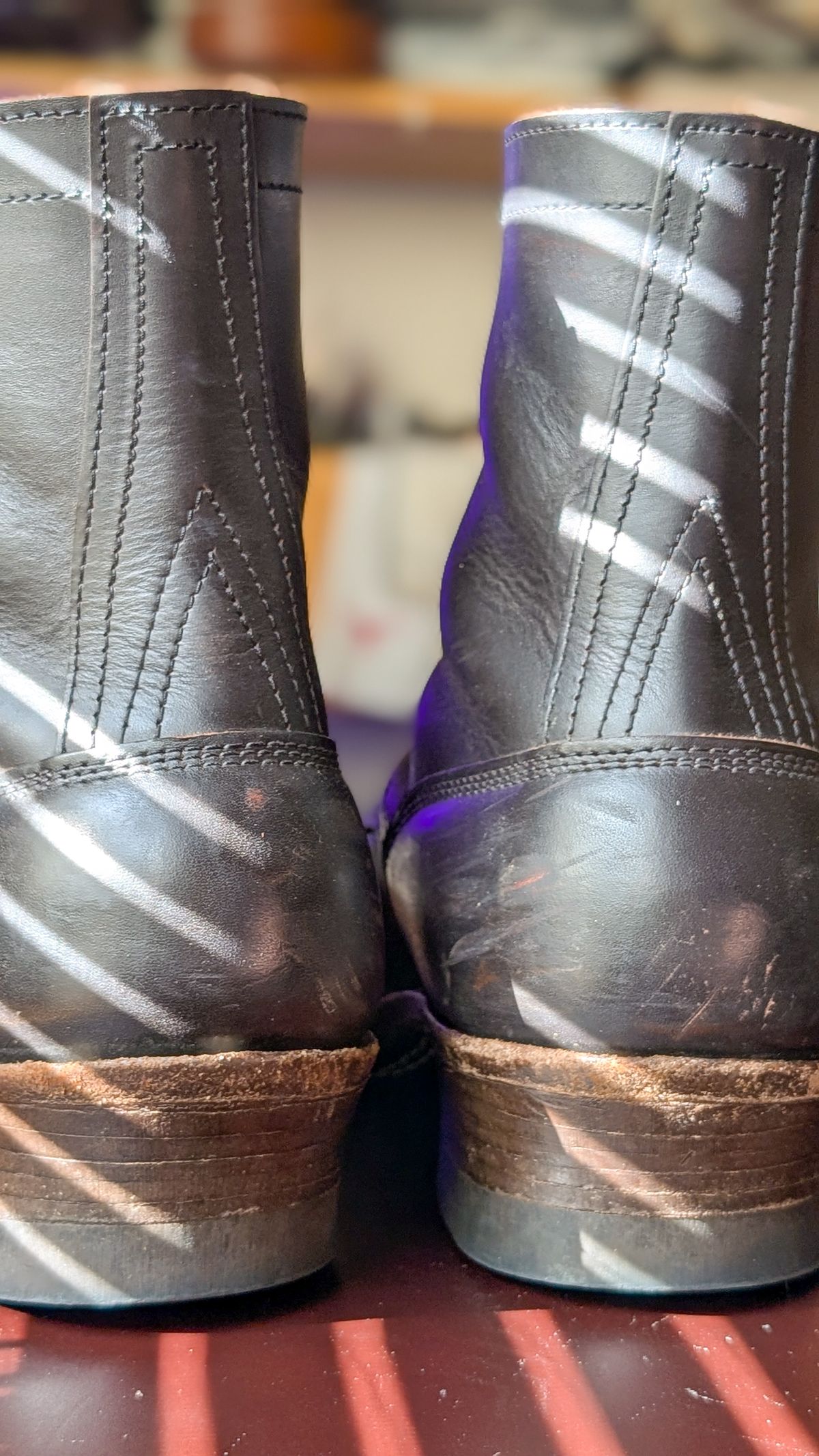 Photo by demo on January 28, 2026 of the Frank's Boots Custom Model in Seidel Mocha Oil Tan.