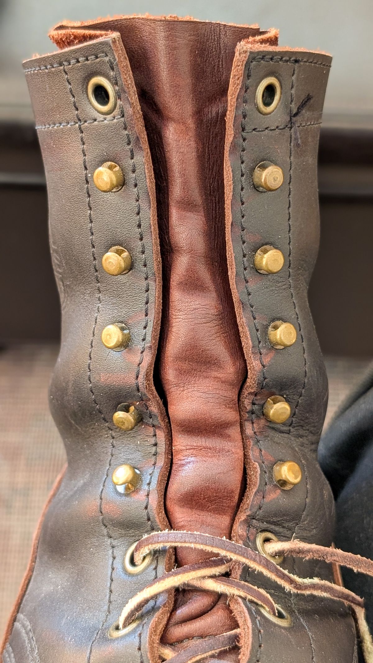 Photo by demo on January 28, 2026 of the Frank's Boots Custom Model in Seidel Mocha Oil Tan.