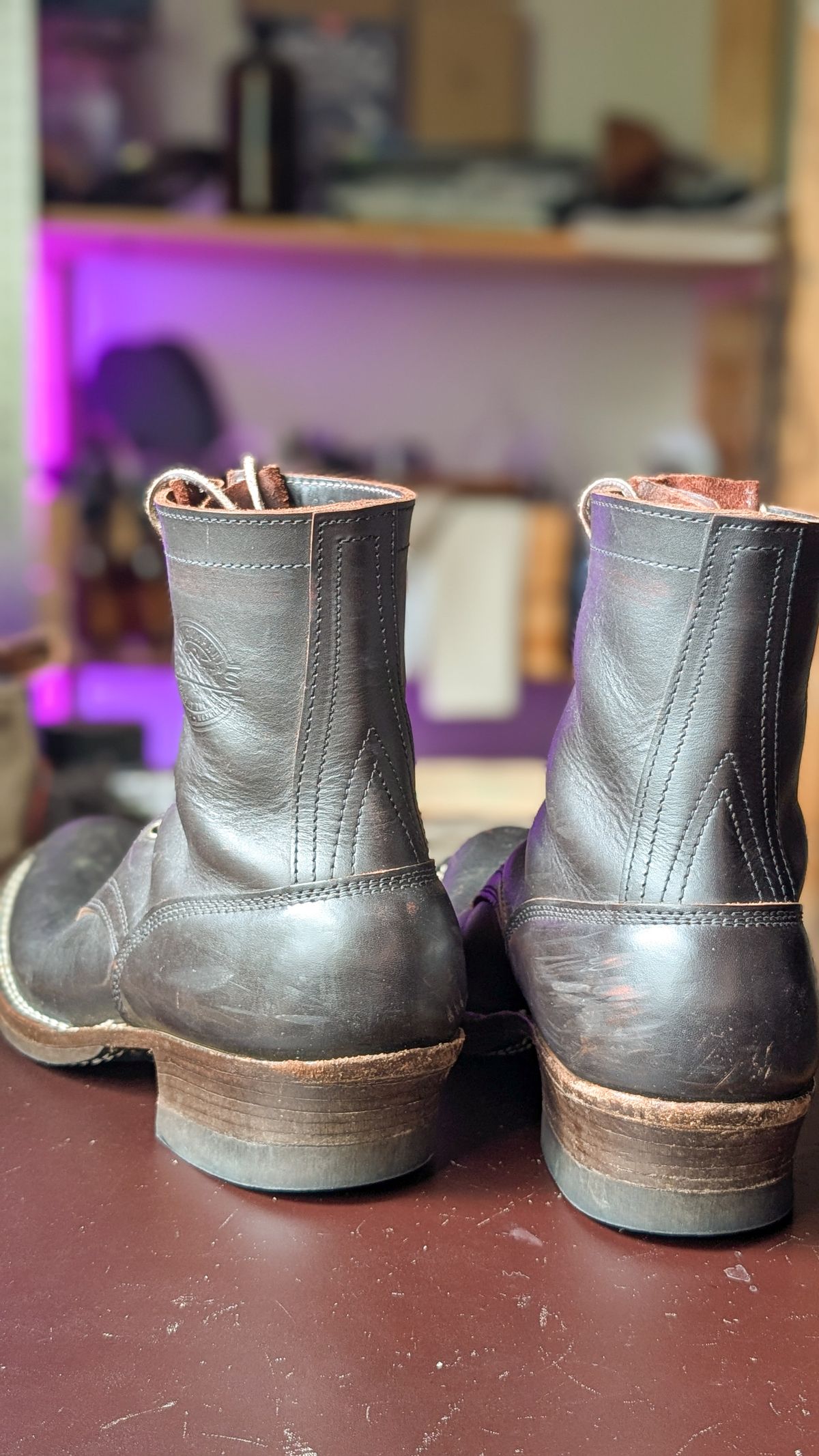 Photo by demo on May 30, 2026 of the Frank's Boots Custom Model in Seidel Mocha Oil Tan.