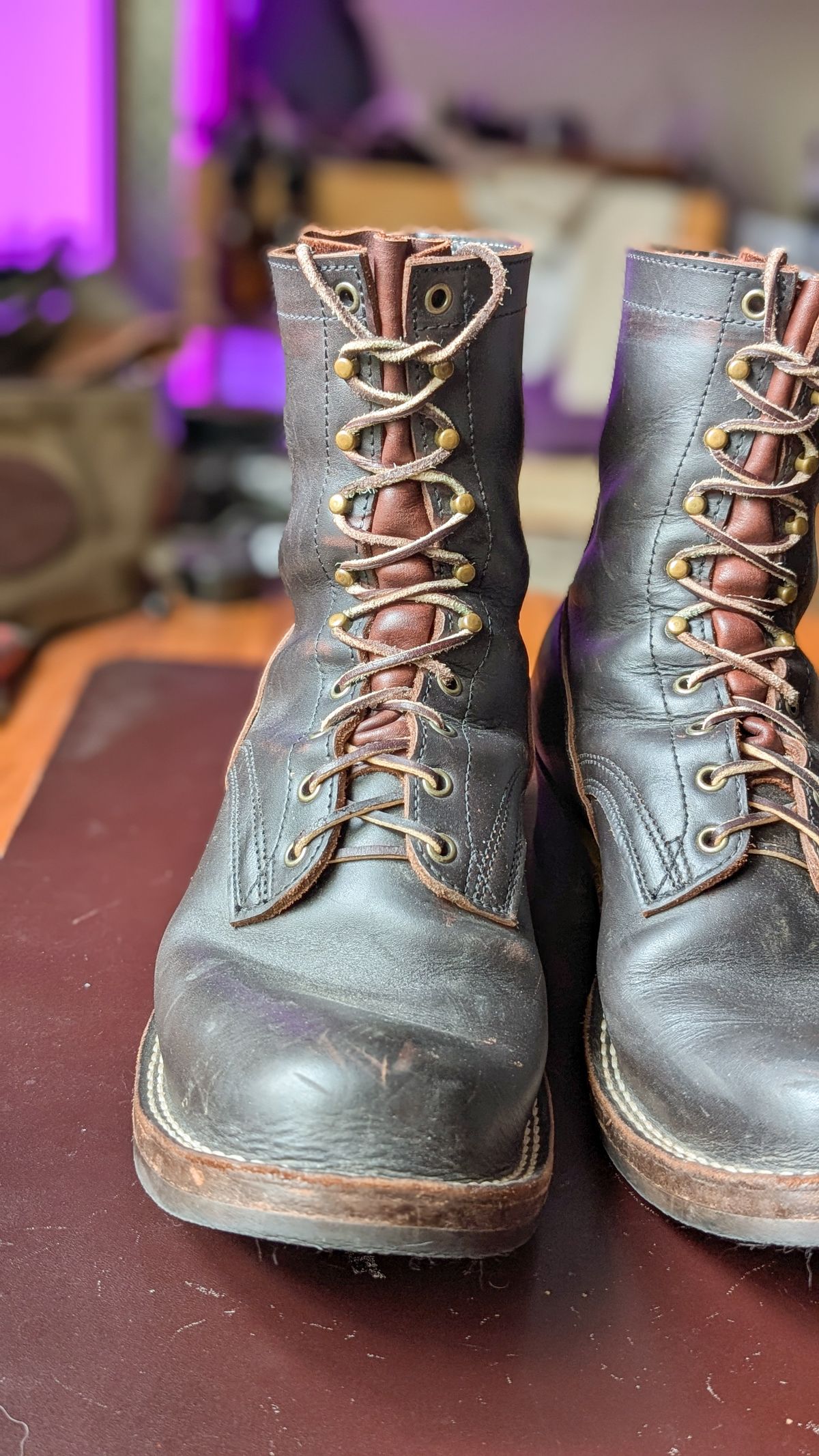 Photo by demo on May 30, 2026 of the Frank's Boots Custom Model in Seidel Mocha Oil Tan.