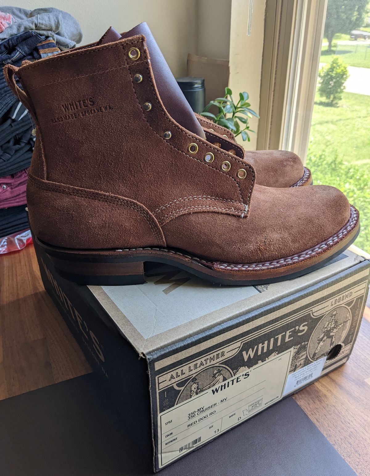 Photo by demo on May 23, 2022 of the White's 350 Cruiser in Seidel Red Dog Oil Tan Roughout.