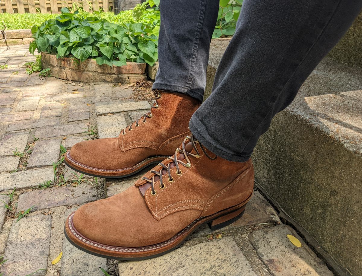 Photo by demo on June 7, 2022 of the White's 350 Cruiser in Seidel Red Dog Oil Tan Roughout.