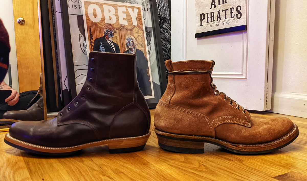 Photo by demo on June 30, 2022 of the White's 350 Cruiser in Seidel Red Dog Oil Tan Roughout.