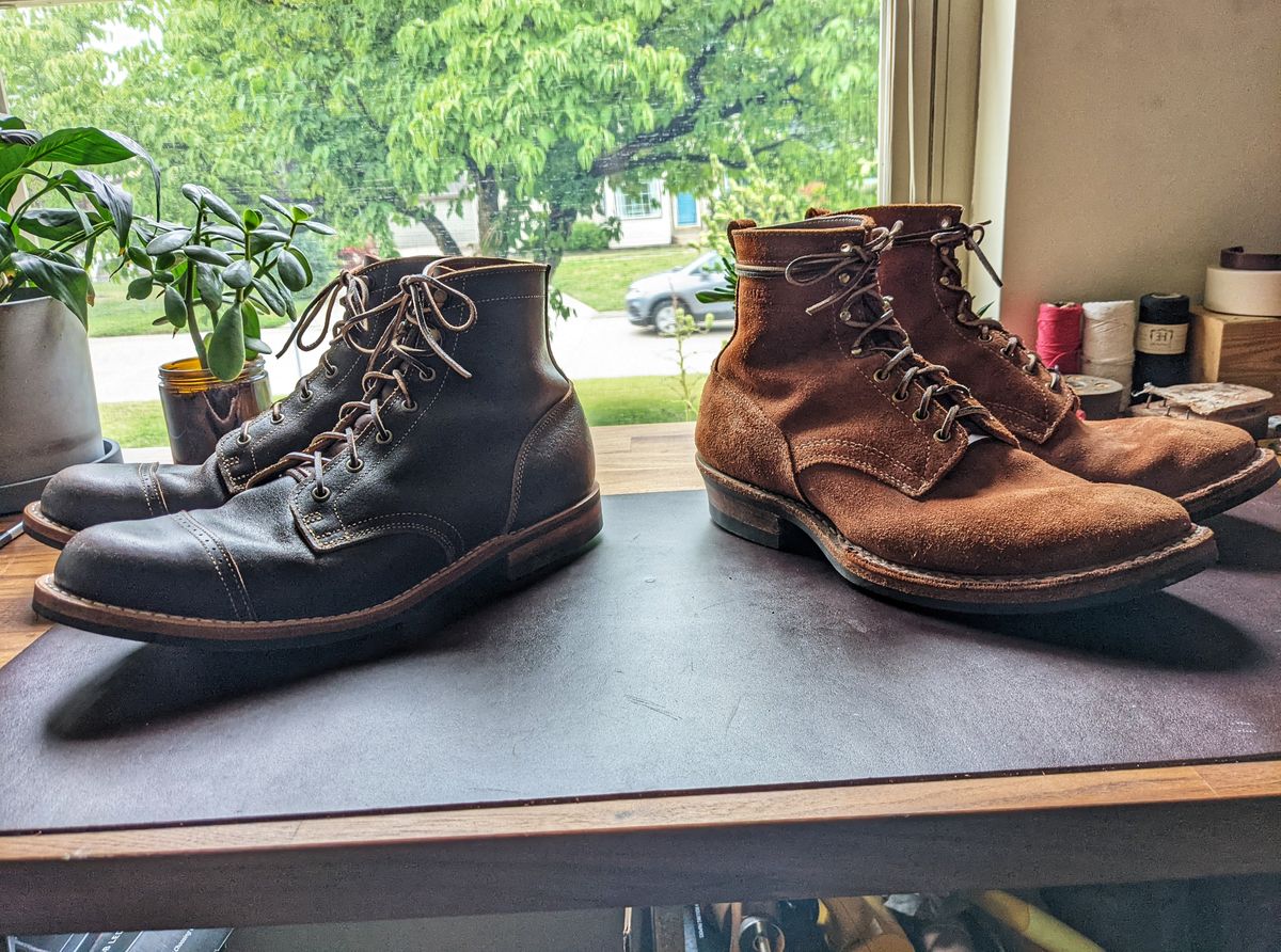 Photo by demo on July 27, 2022 of the White's 350 Cruiser in Seidel Red Dog Oil Tan Roughout.