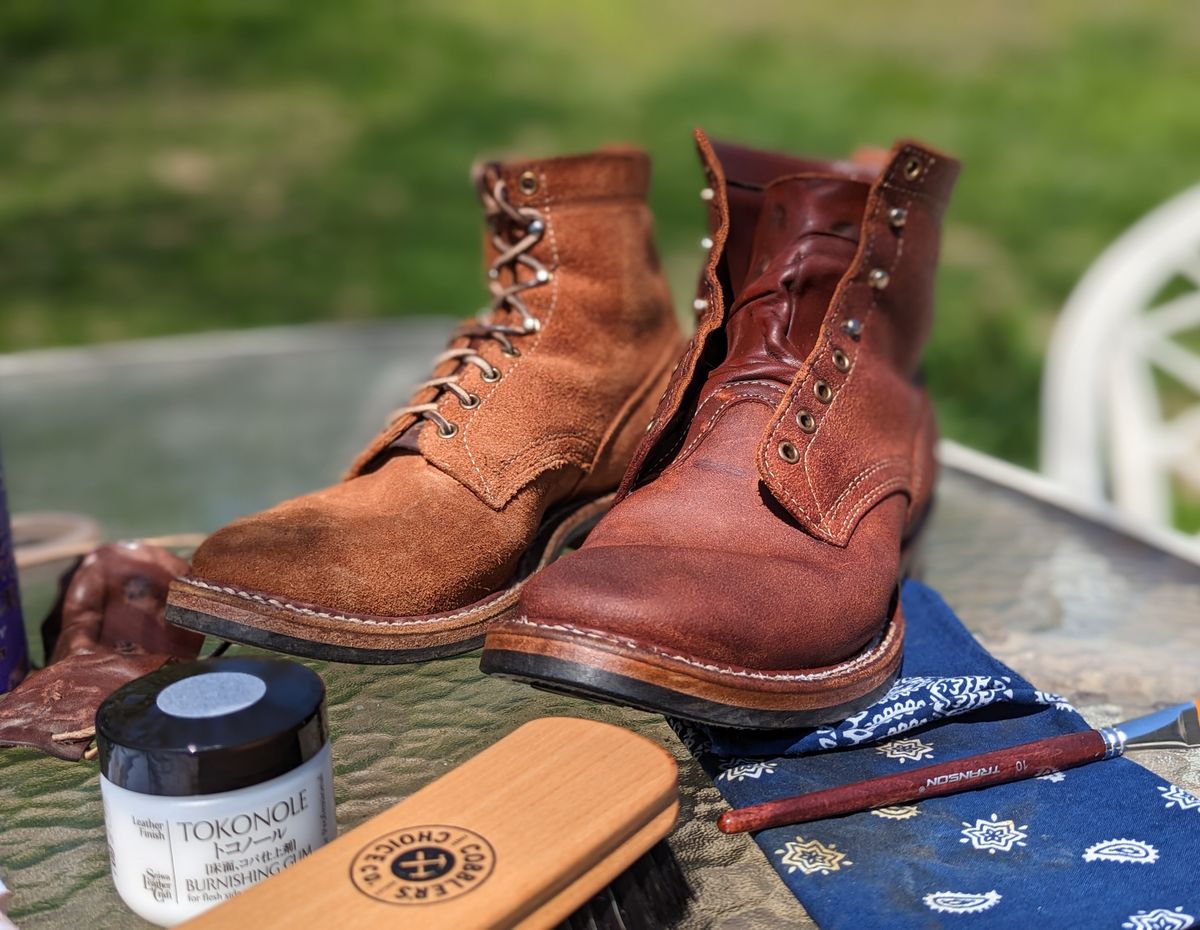 Photo by demo on April 10, 2023 of the White's 350 Cruiser in Seidel Red Dog Oil Tan Roughout.