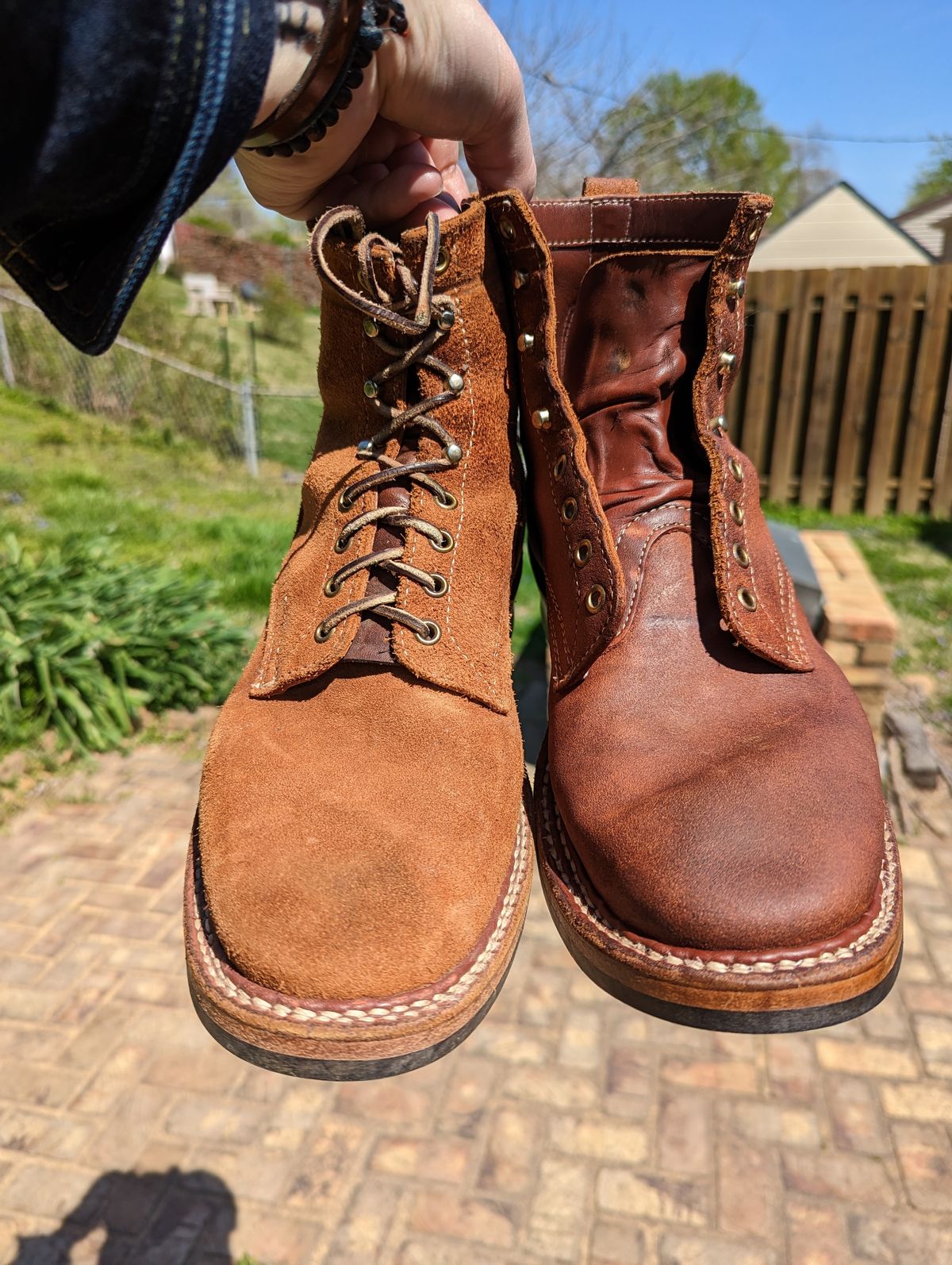 Photo by demo on April 10, 2023 of the White's 350 Cruiser in Seidel Red Dog Oil Tan Roughout.