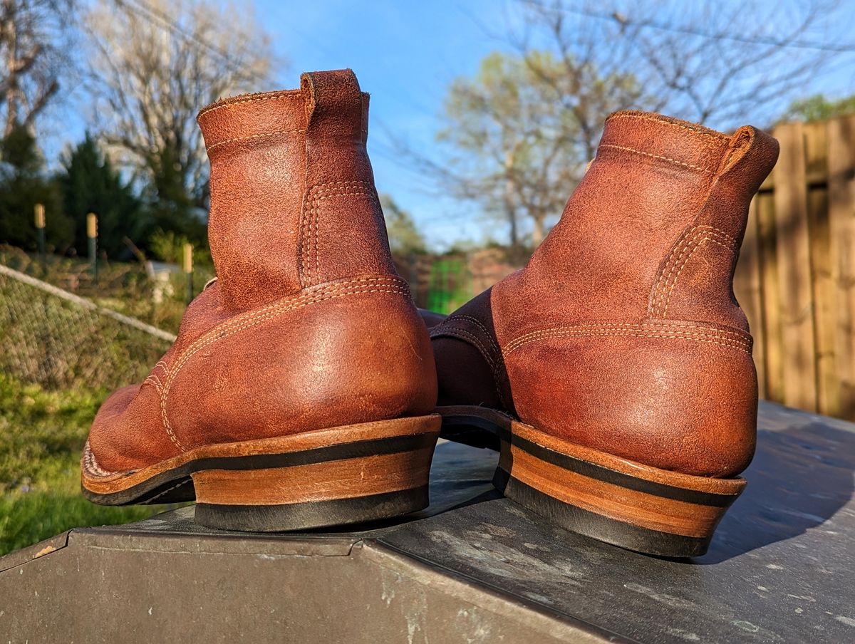 Photo by demo on April 10, 2023 of the White's 350 Cruiser in Seidel Red Dog Oil Tan Roughout.