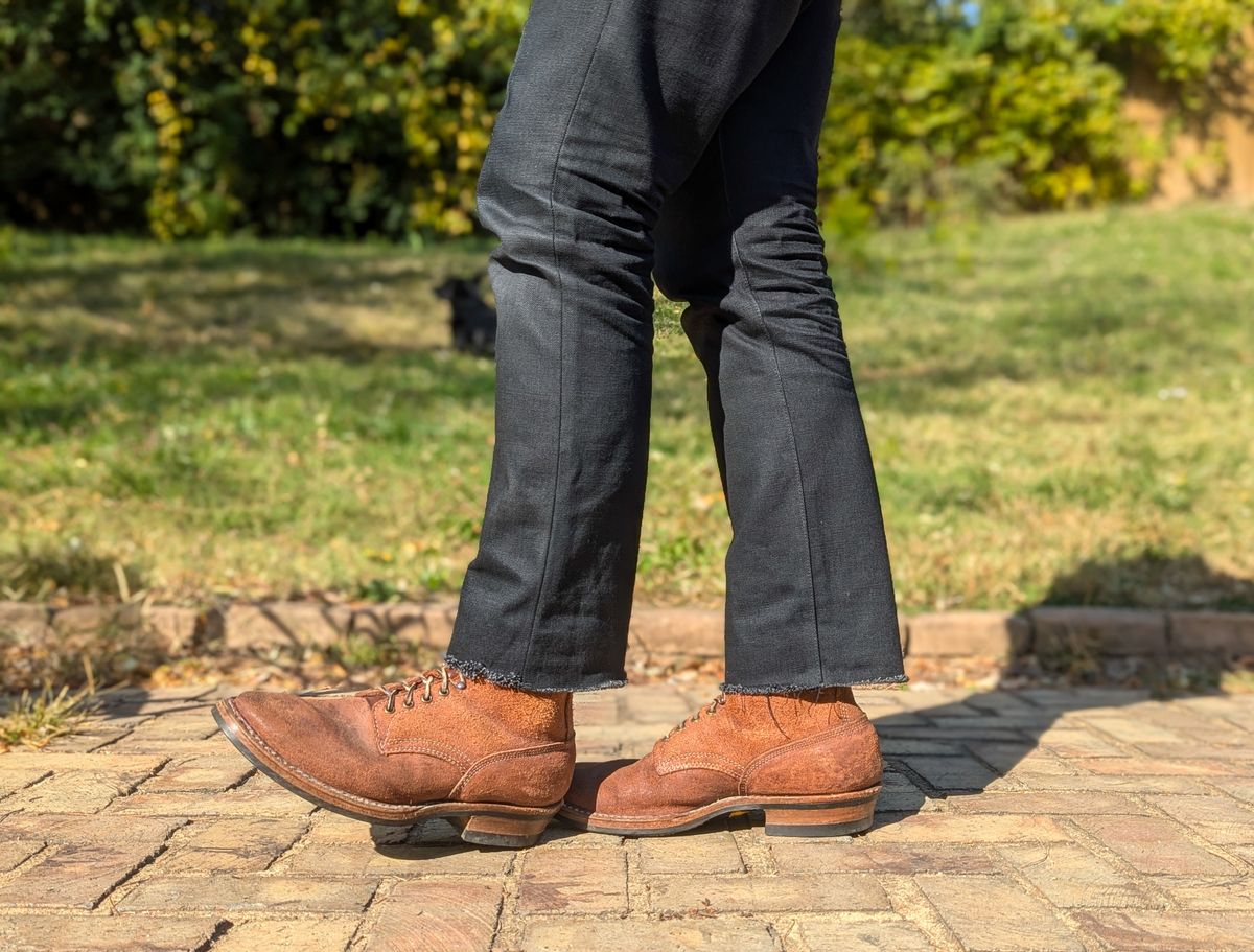 Photo by demo on October 24, 2024 of the White's 350 Cruiser in Seidel Red Dog Oil Tan Roughout.
