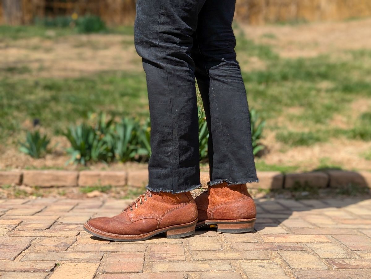 Photo by demo on March 14, 2025 of the White's 350 Cruiser in Seidel Red Dog Oil Tan Roughout.