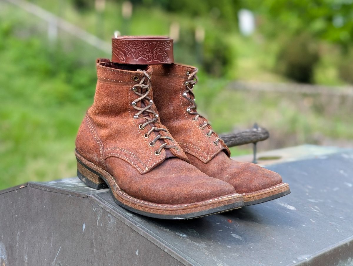 Photo by demo on May 8, 2025 of the White's 350 Cruiser in Seidel Red Dog Oil Tan Roughout.