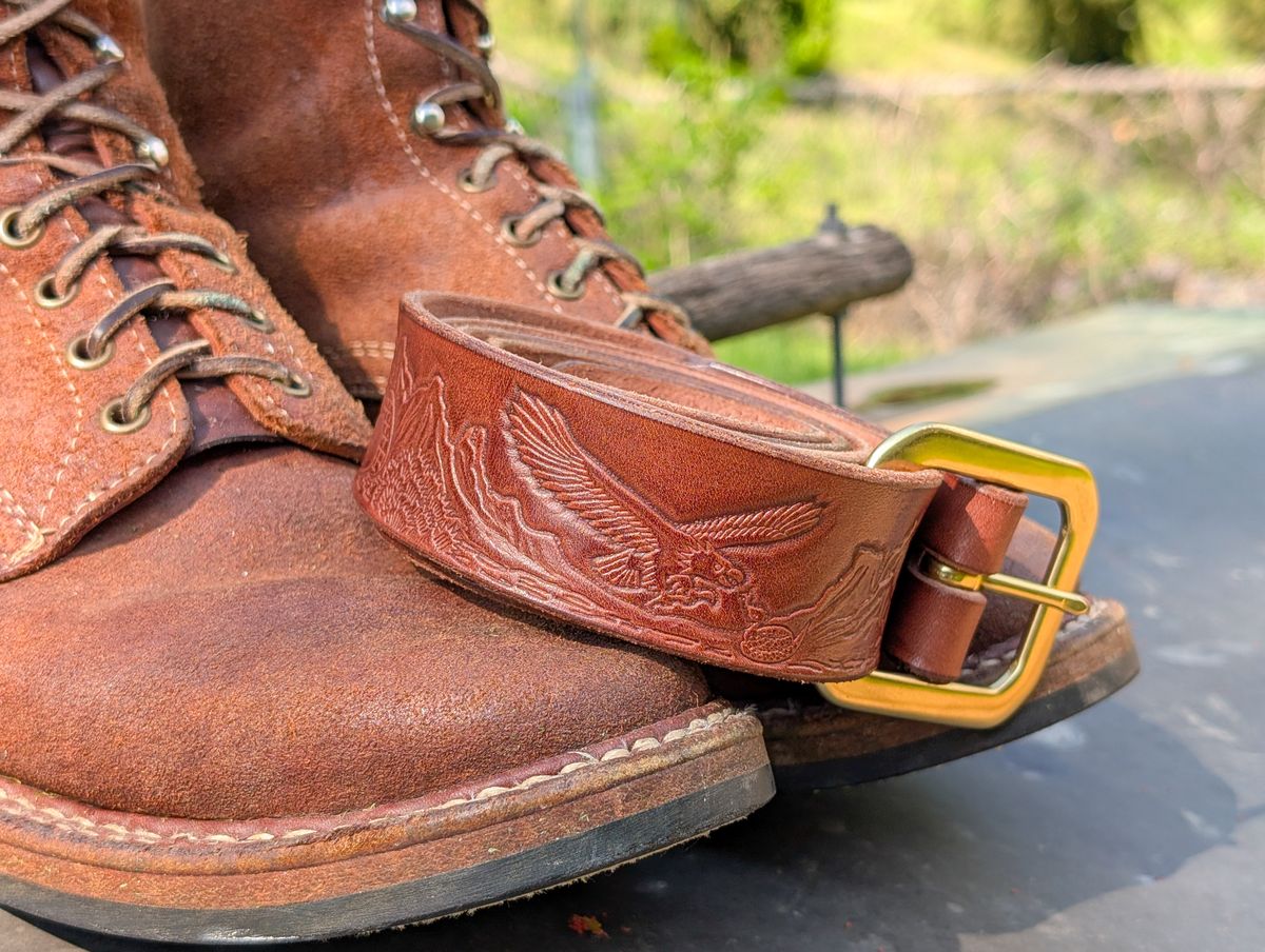 Photo by demo on May 8, 2025 of the White's 350 Cruiser in Seidel Red Dog Oil Tan Roughout.