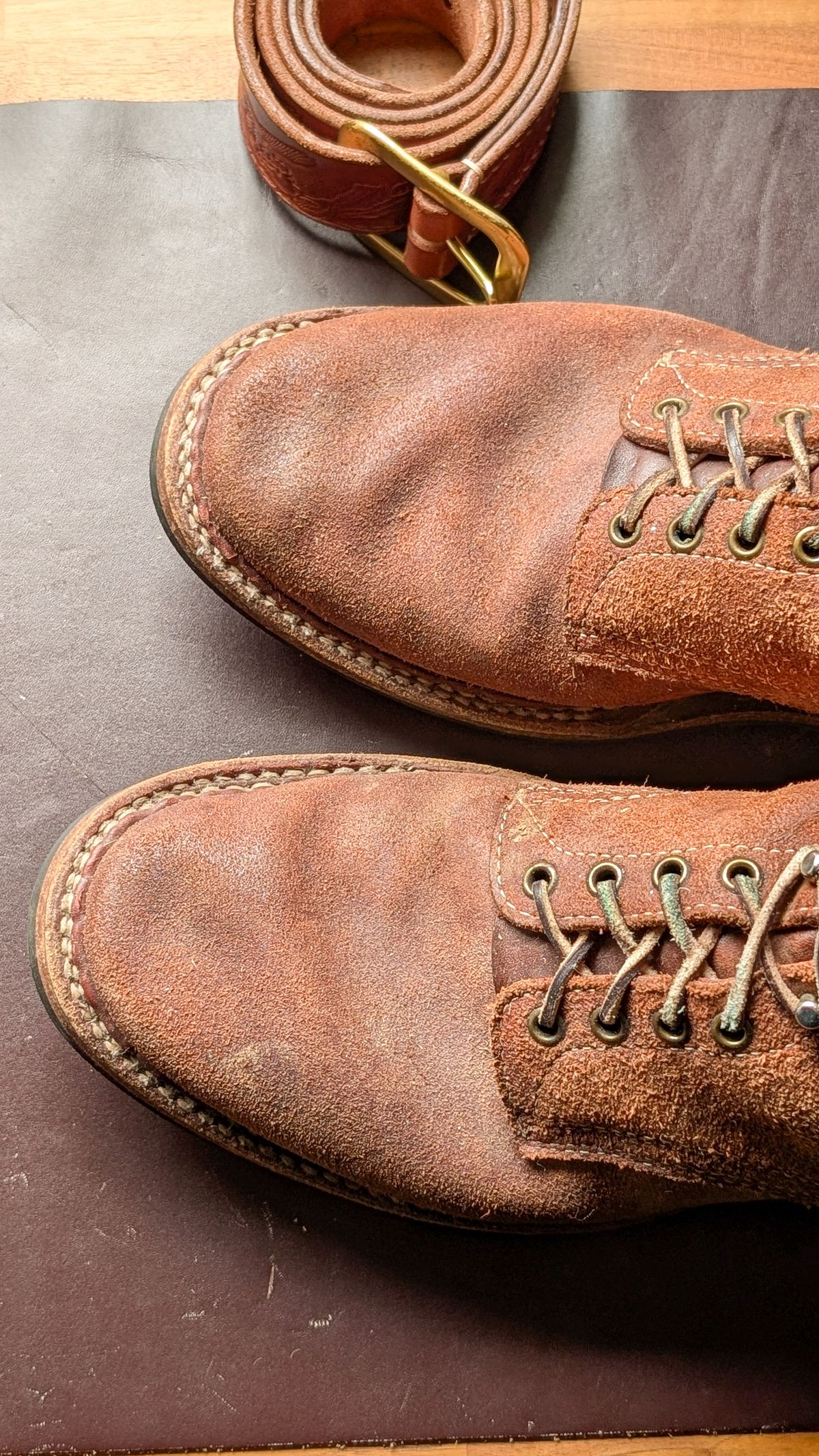 Photo by demo on February 2, 2026 of the White's 350 Cruiser in Seidel Red Dog Oil Tan Roughout.