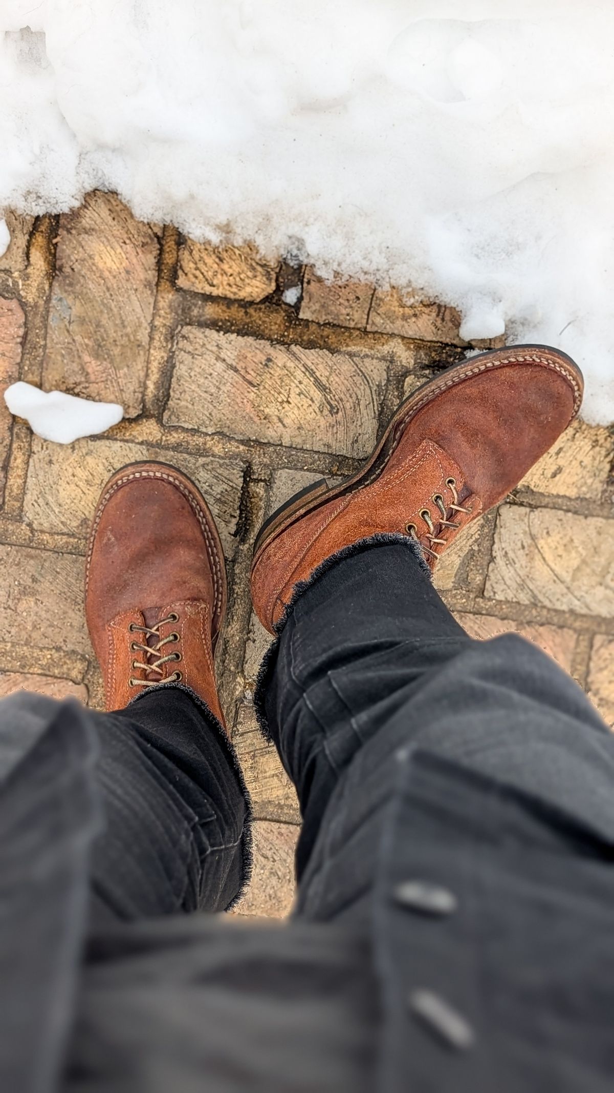 Photo by demo on February 2, 2026 of the White's 350 Cruiser in Seidel Red Dog Oil Tan Roughout.