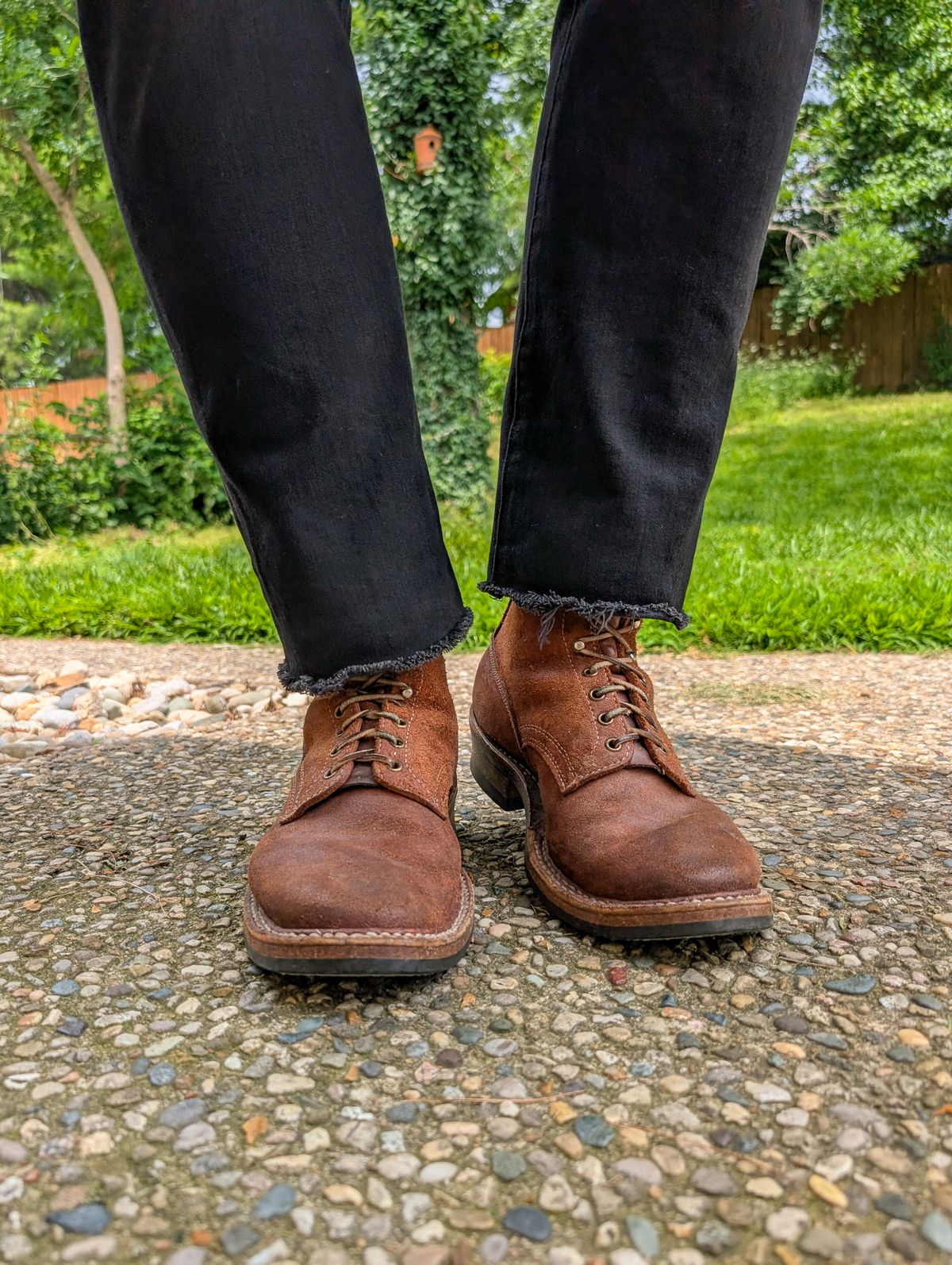 Photo by demo on June 5, 2026 of the White's 350 Cruiser in Seidel Red Dog Oil Tan Roughout.