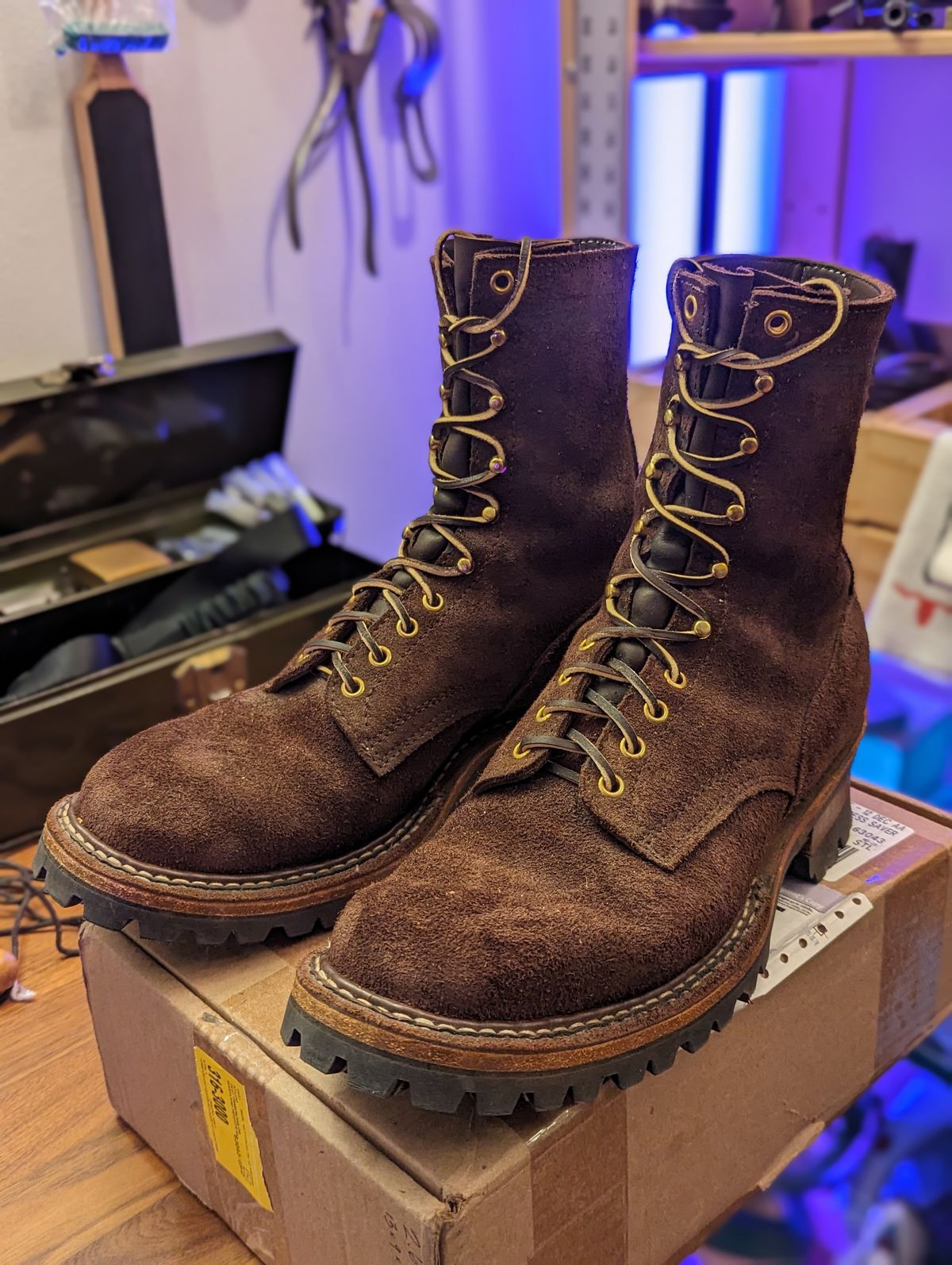 Photo by demo on December 13, 2023 of the White's Smokejumper in Seidel Brown Roughout.
