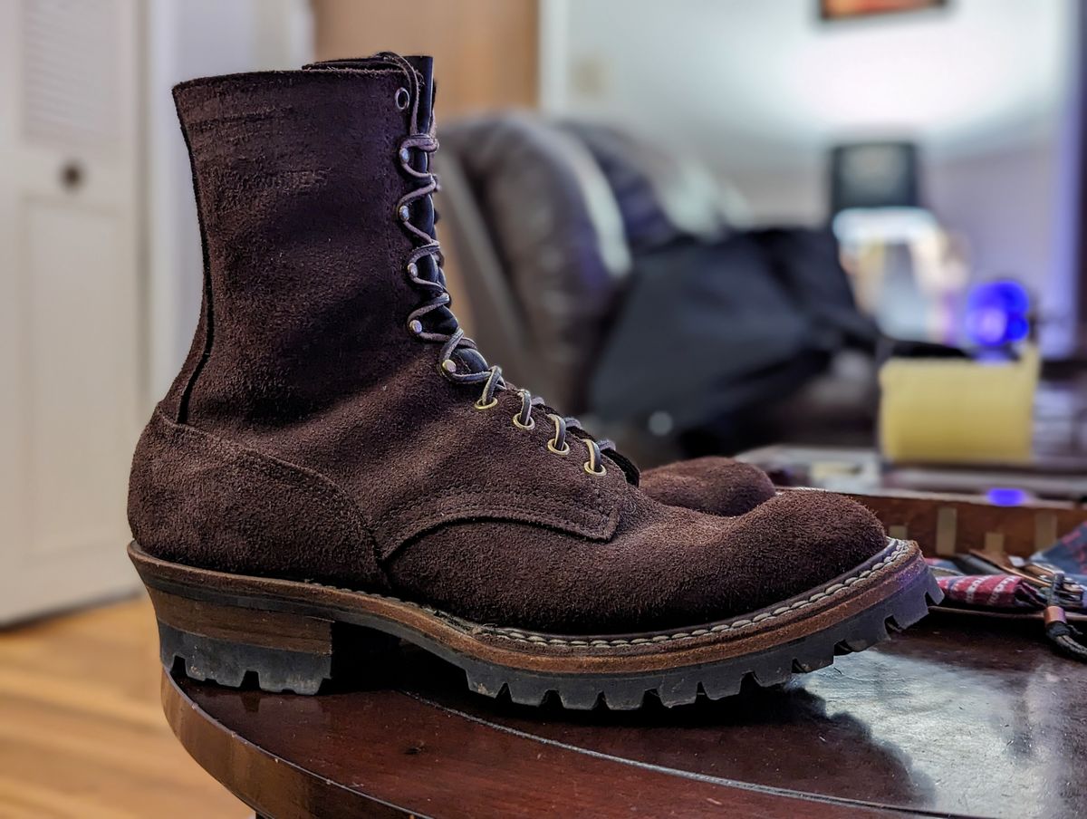 Photo by demo on February 3, 2024 of the White's Smokejumper in Seidel Brown Roughout.