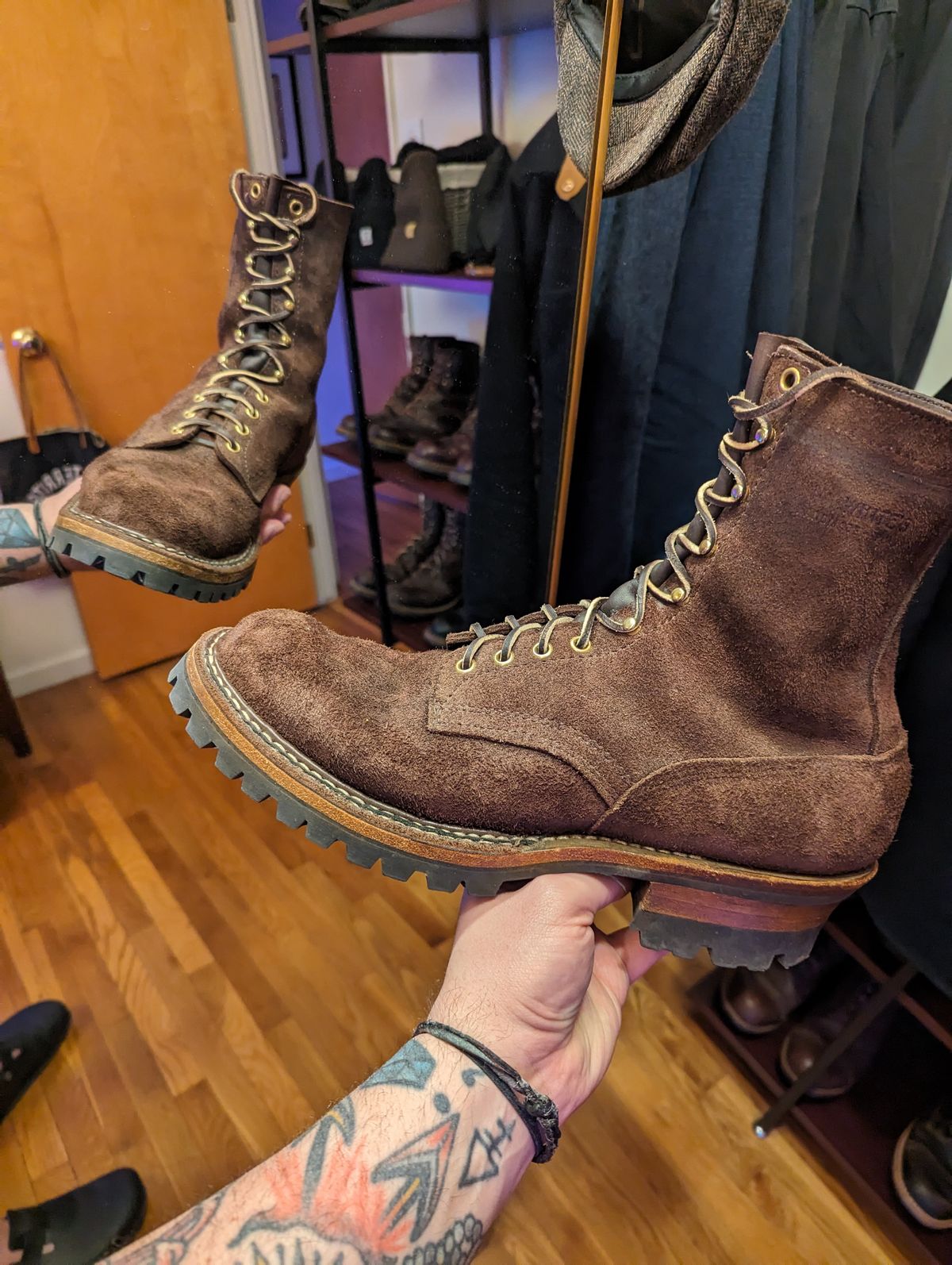 Photo by demo on January 29, 2024 of the White's Smokejumper in Seidel Brown Roughout.