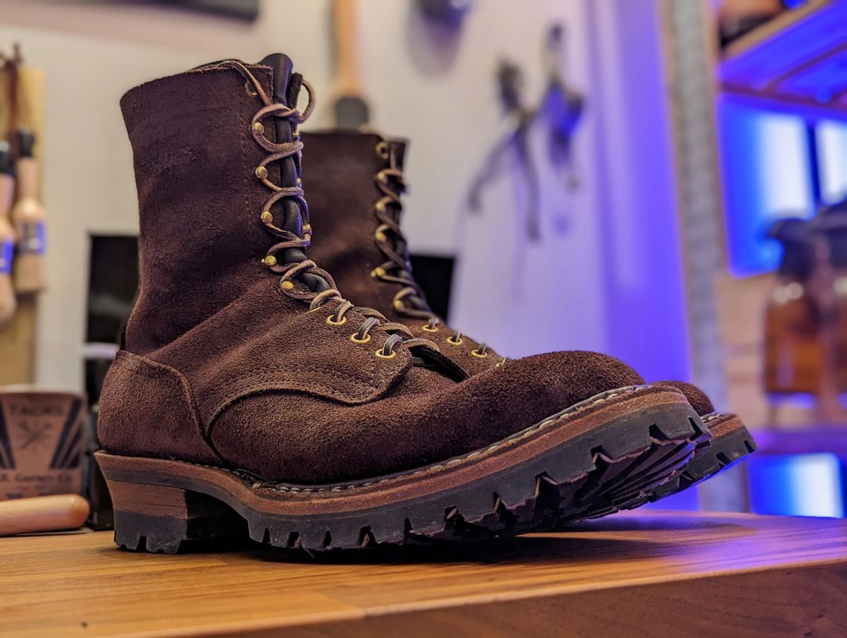 Photo by demo on February 18, 2024 of the White's Smokejumper in Seidel Brown Roughout.