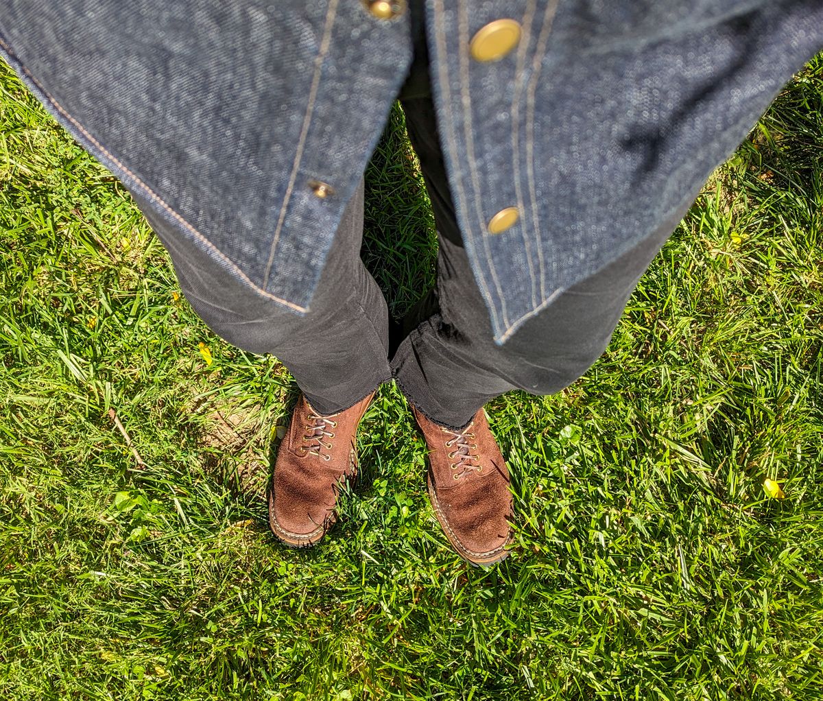 Photo by demo on June 6, 2024 of the White's Smokejumper in Seidel Brown Roughout.
