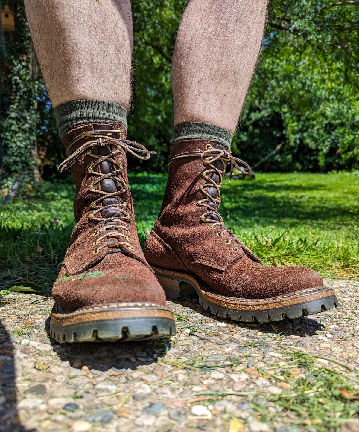 Photo by demo on June 15, 2024 of the White's Smokejumper in Seidel Brown Roughout.