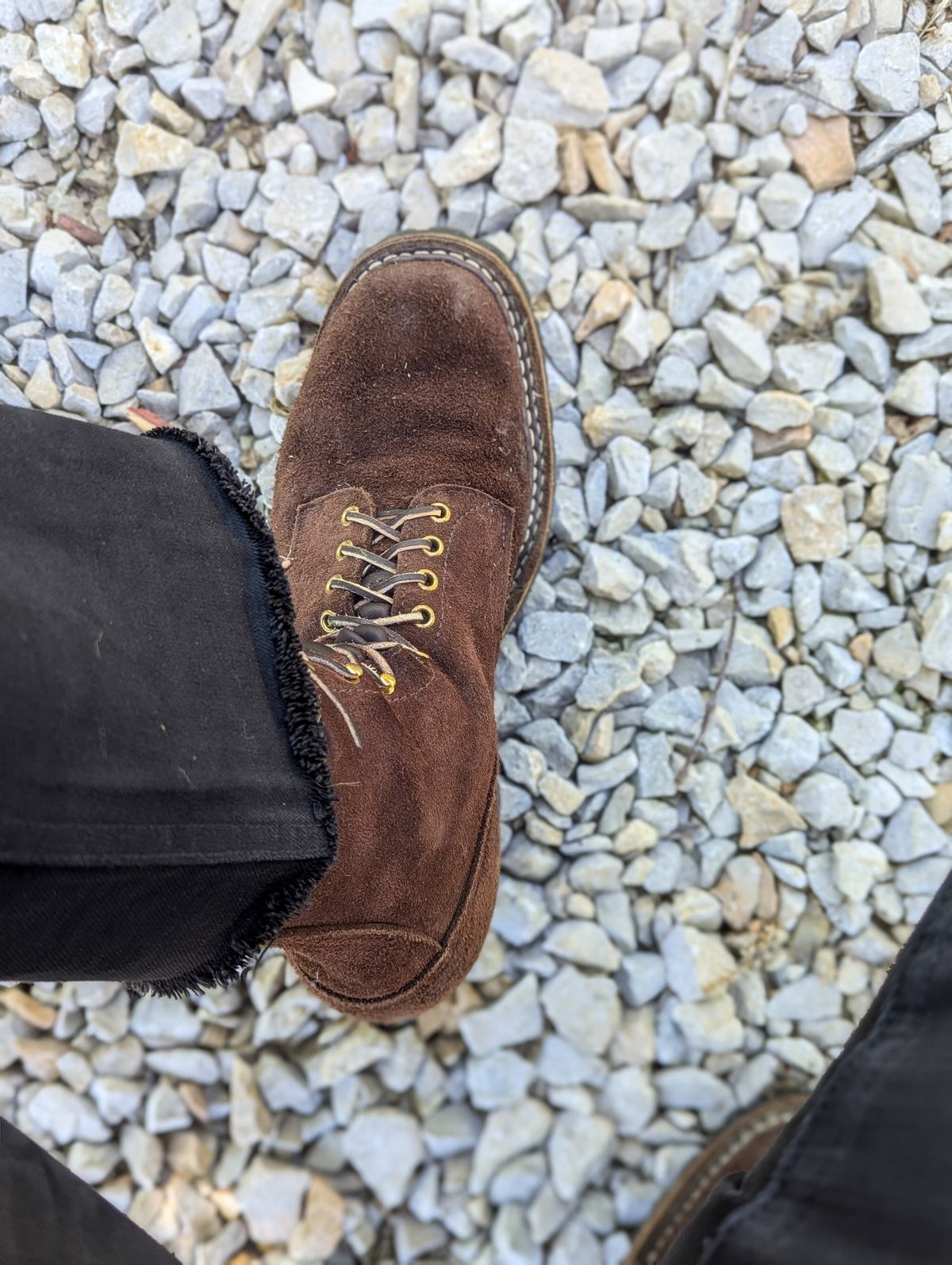 Photo by demo on July 1, 2024 of the White's Smokejumper in Seidel Brown Roughout.