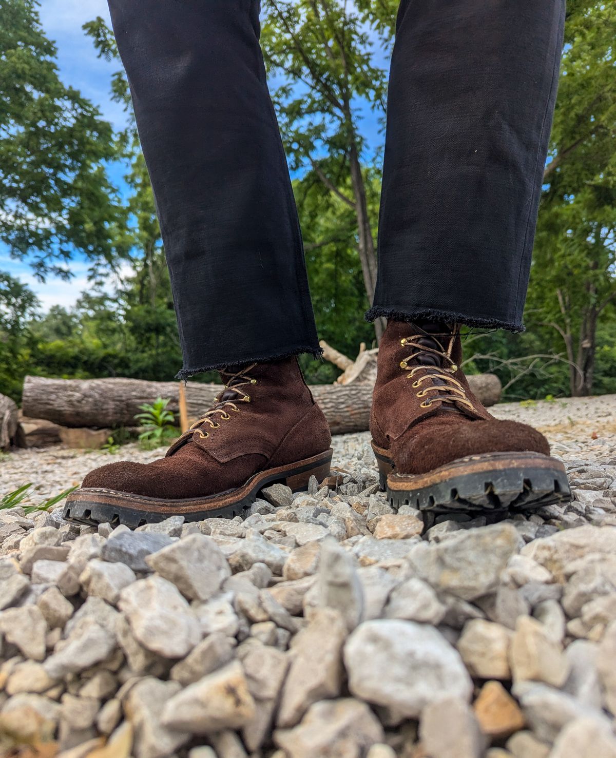 Photo by demo on July 1, 2024 of the White's Smokejumper in Seidel Brown Roughout.