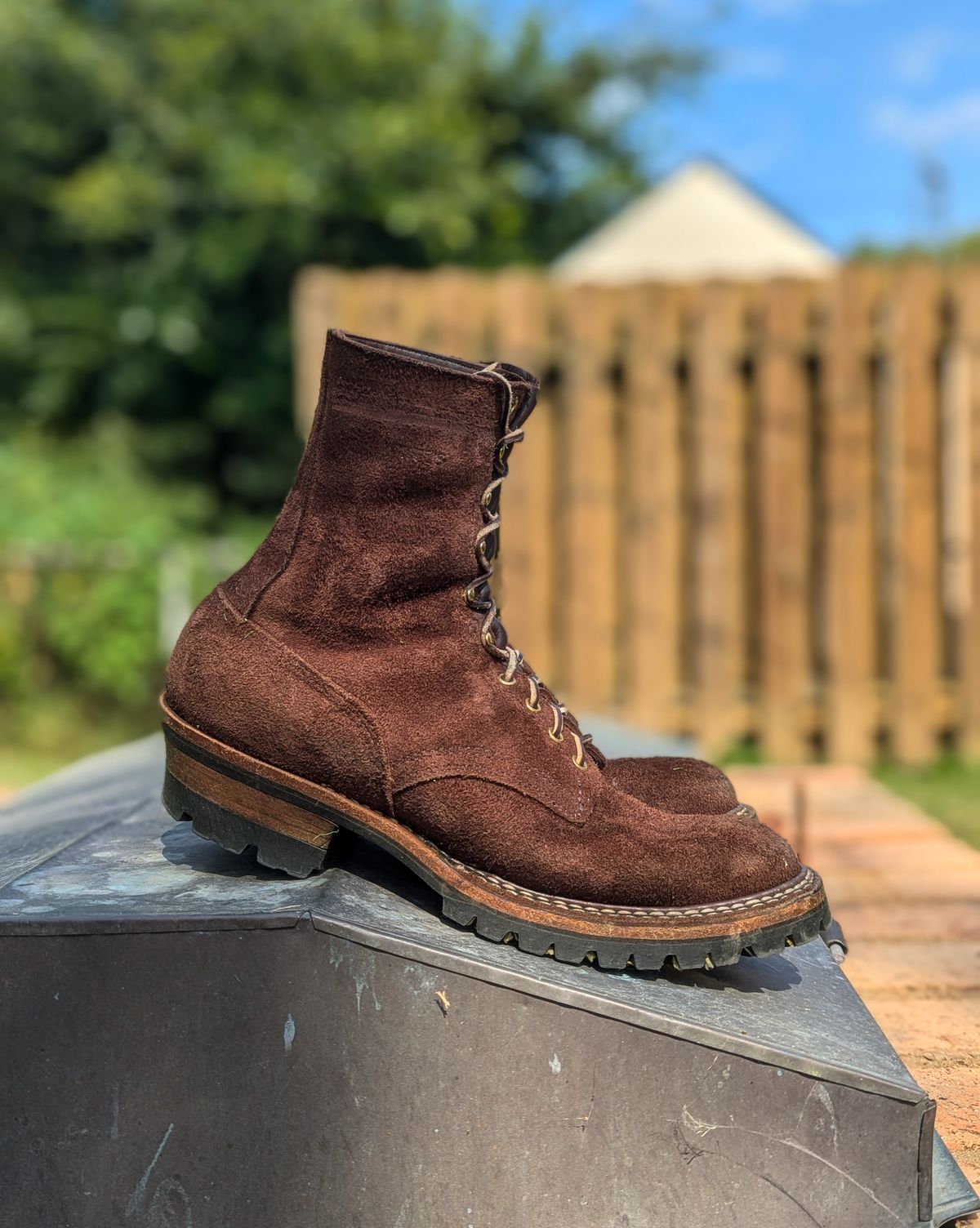 Photo by demo on August 11, 2024 of the White's Smokejumper in Seidel Brown Roughout.