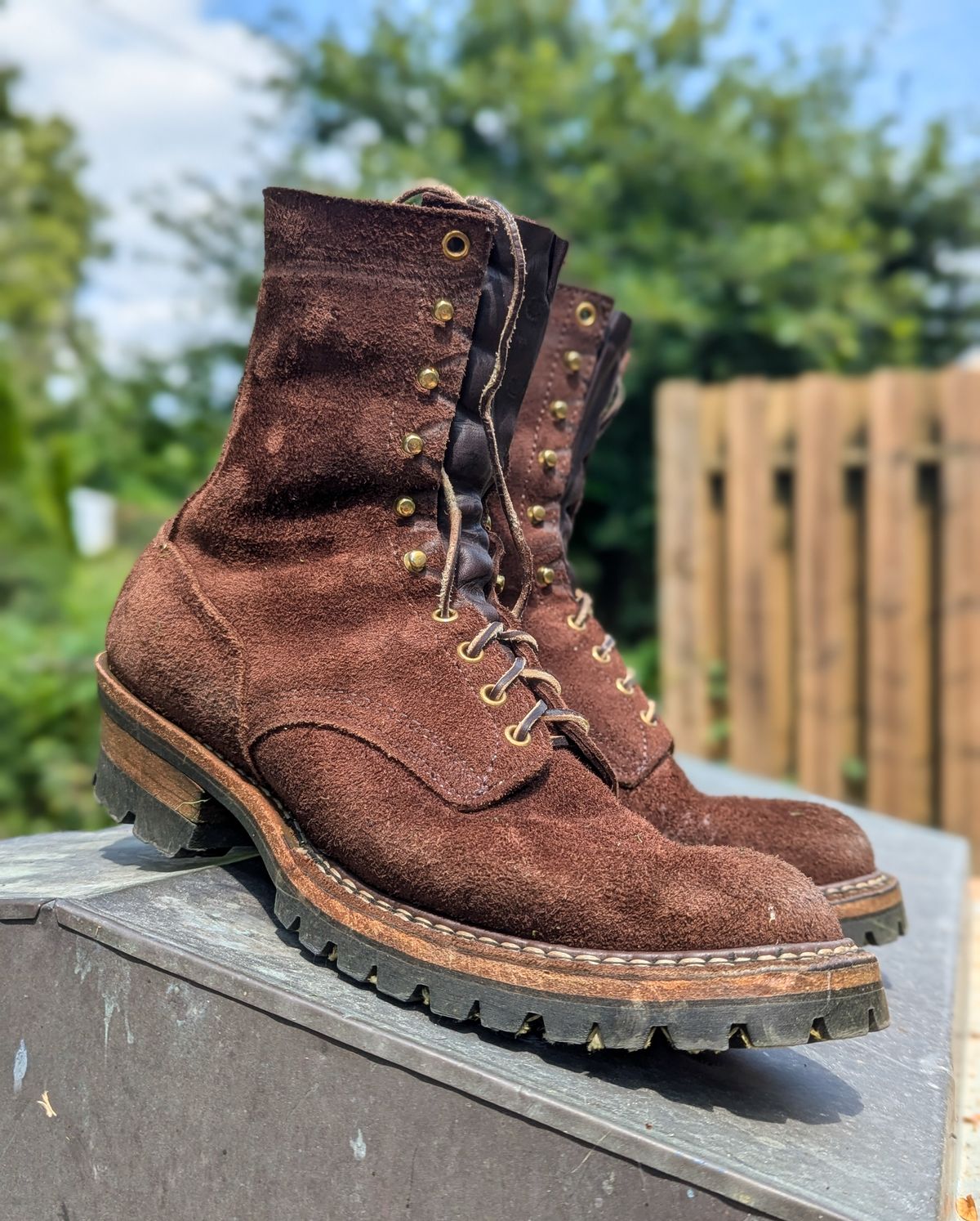 Photo by demo on August 11, 2024 of the White's Smokejumper in Seidel Brown Roughout.