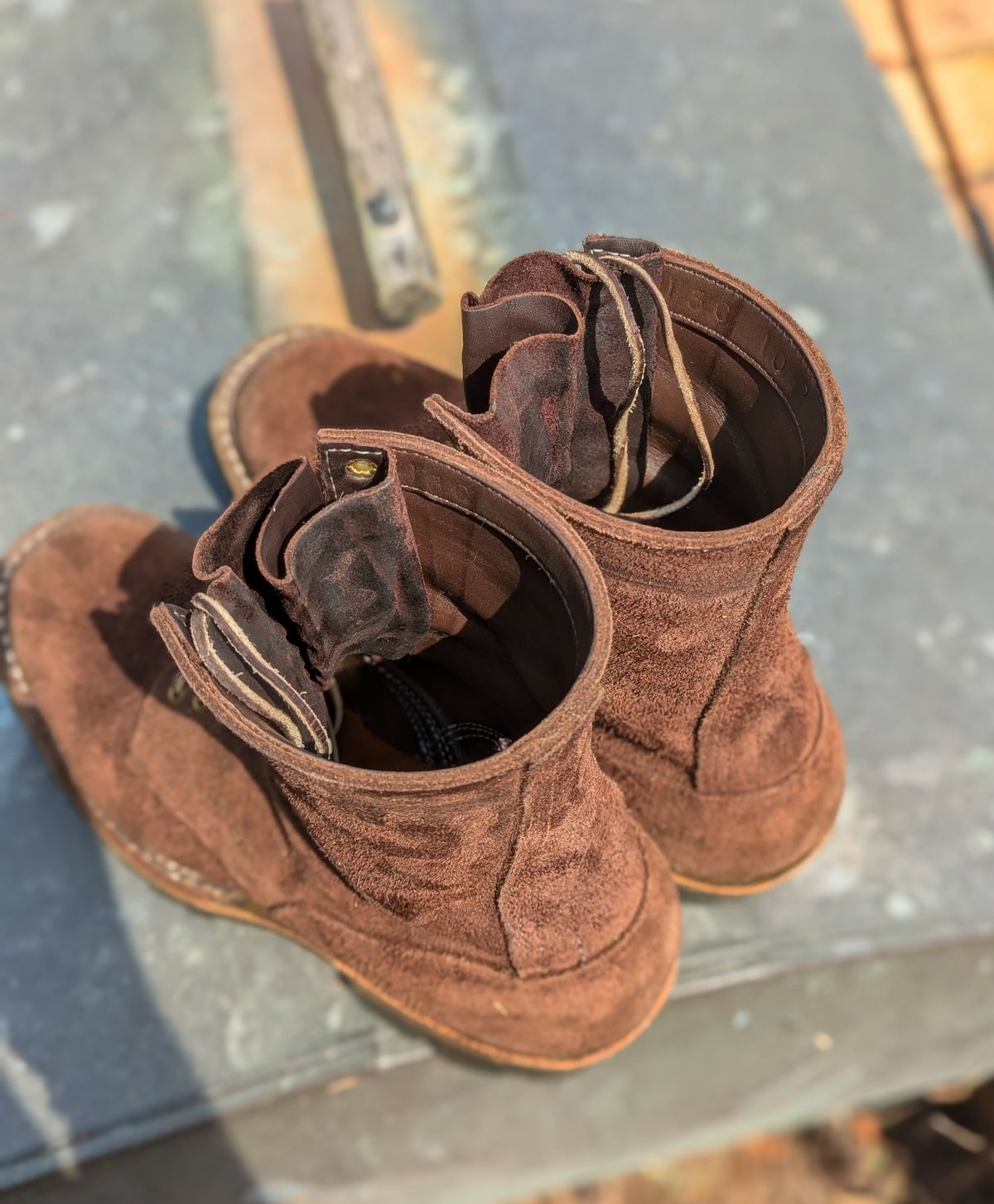 Photo by demo on August 11, 2024 of the White's Smokejumper in Seidel Brown Roughout.