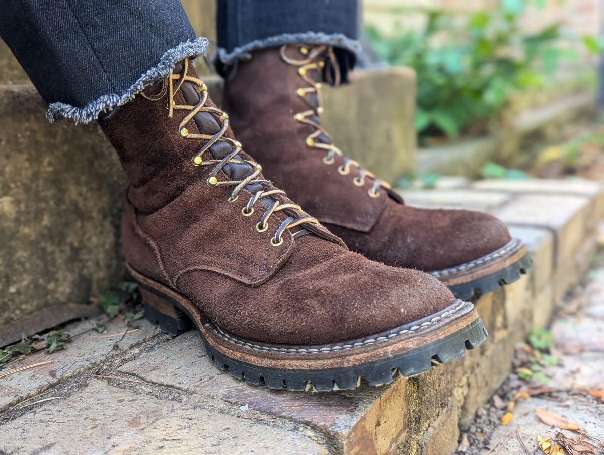 Photo by demo on October 6, 2024 of the White's Smokejumper in Seidel Brown Roughout.