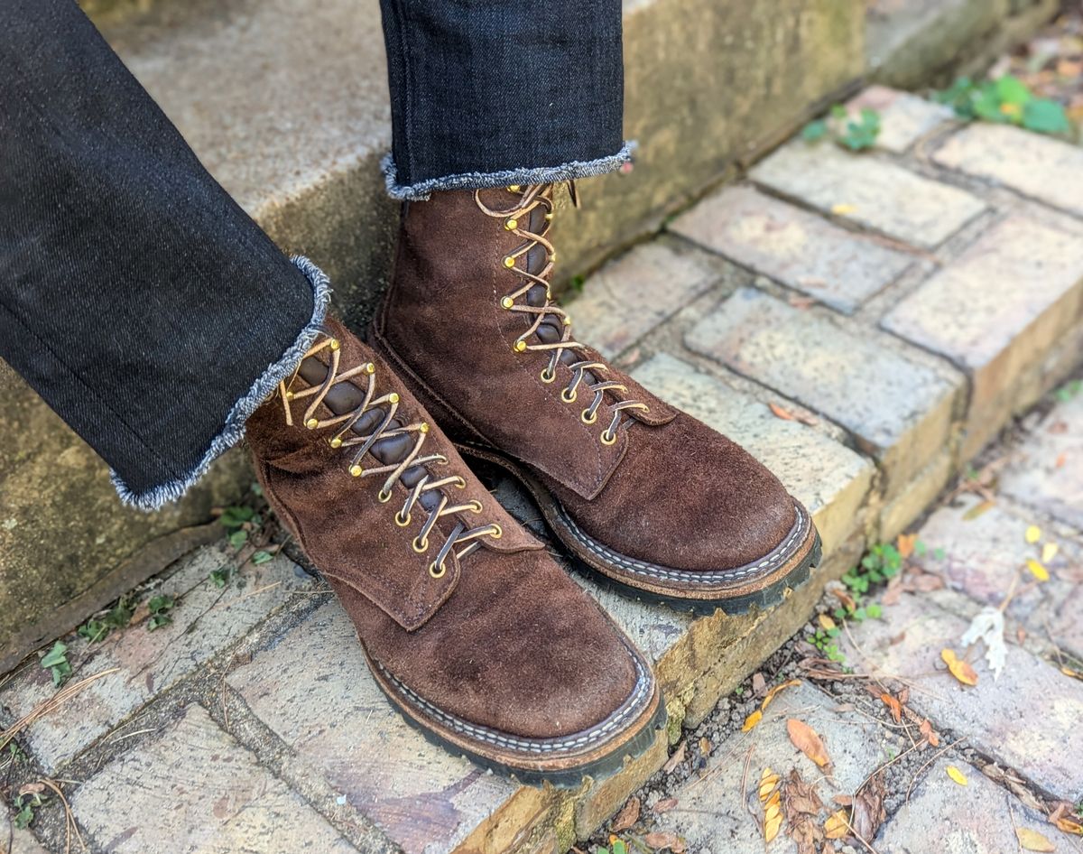 Photo by demo on October 6, 2024 of the White's Smokejumper in Seidel Brown Roughout.