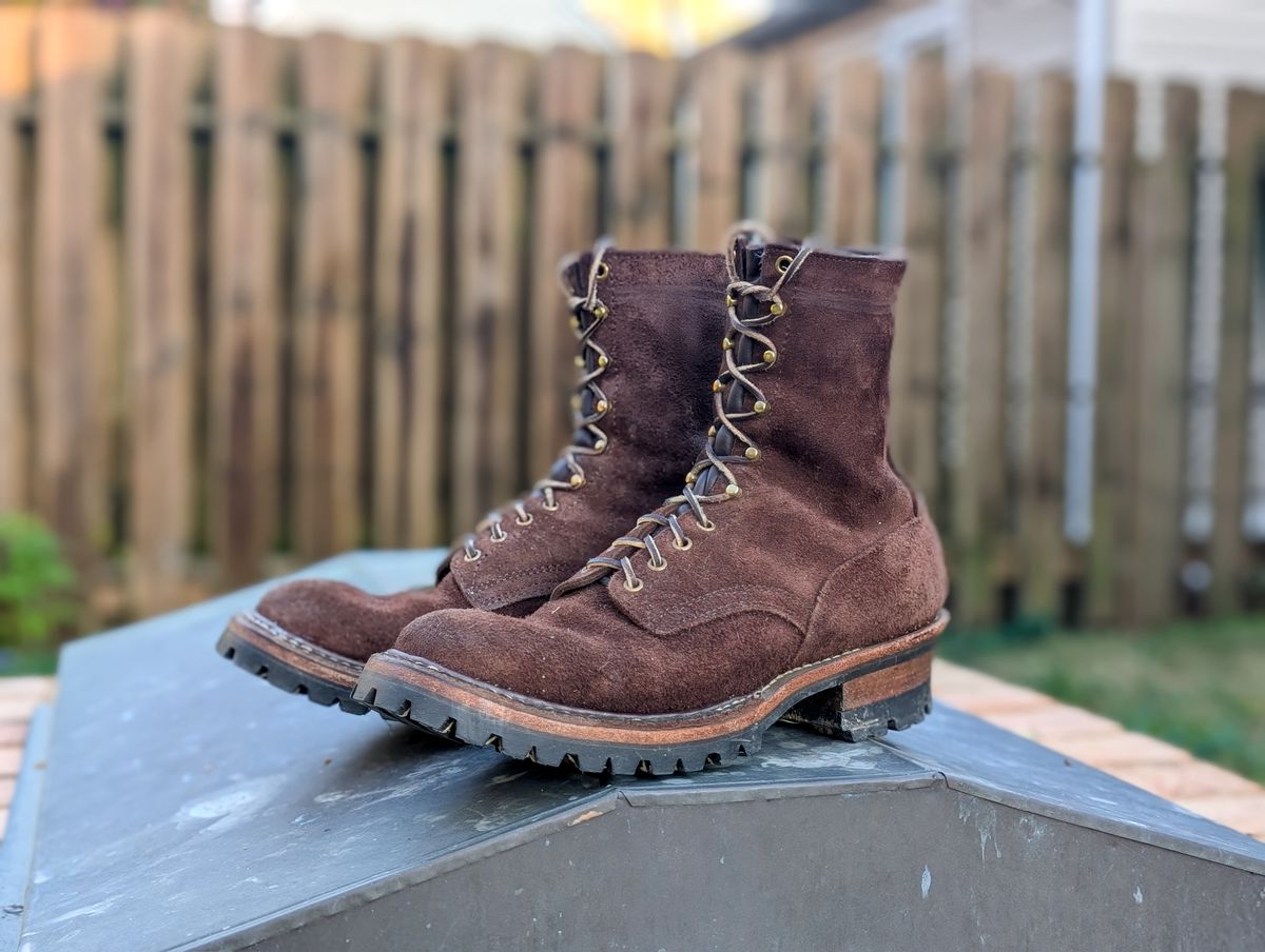 Photo by demo on November 7, 2024 of the White's Smokejumper in Seidel Brown Roughout.