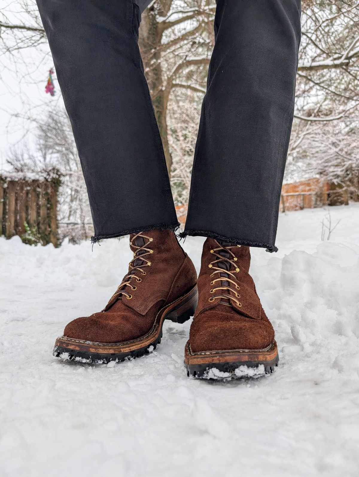 Photo by demo on January 10, 2025 of the White's Smokejumper in Seidel Brown Roughout.