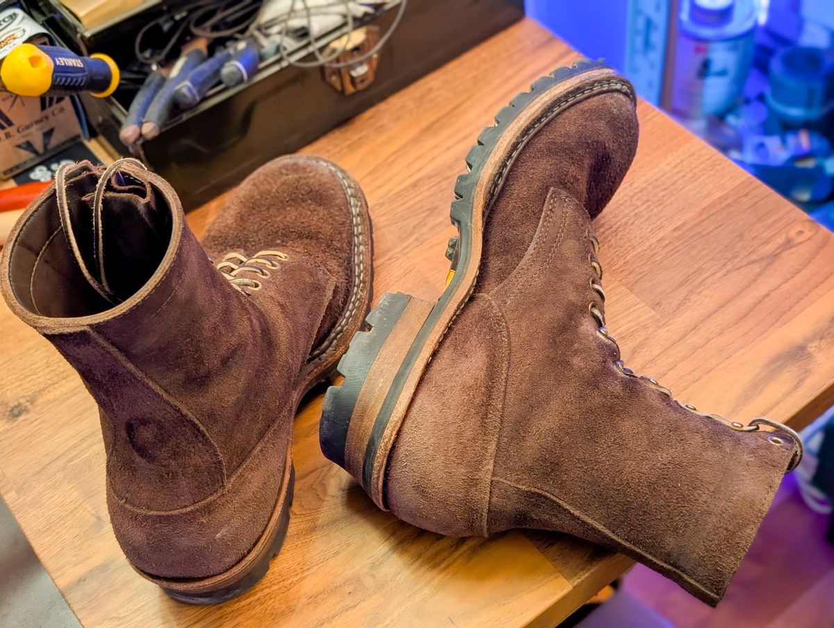 Photo by demo on February 6, 2025 of the White's Smokejumper in Seidel Brown Roughout.