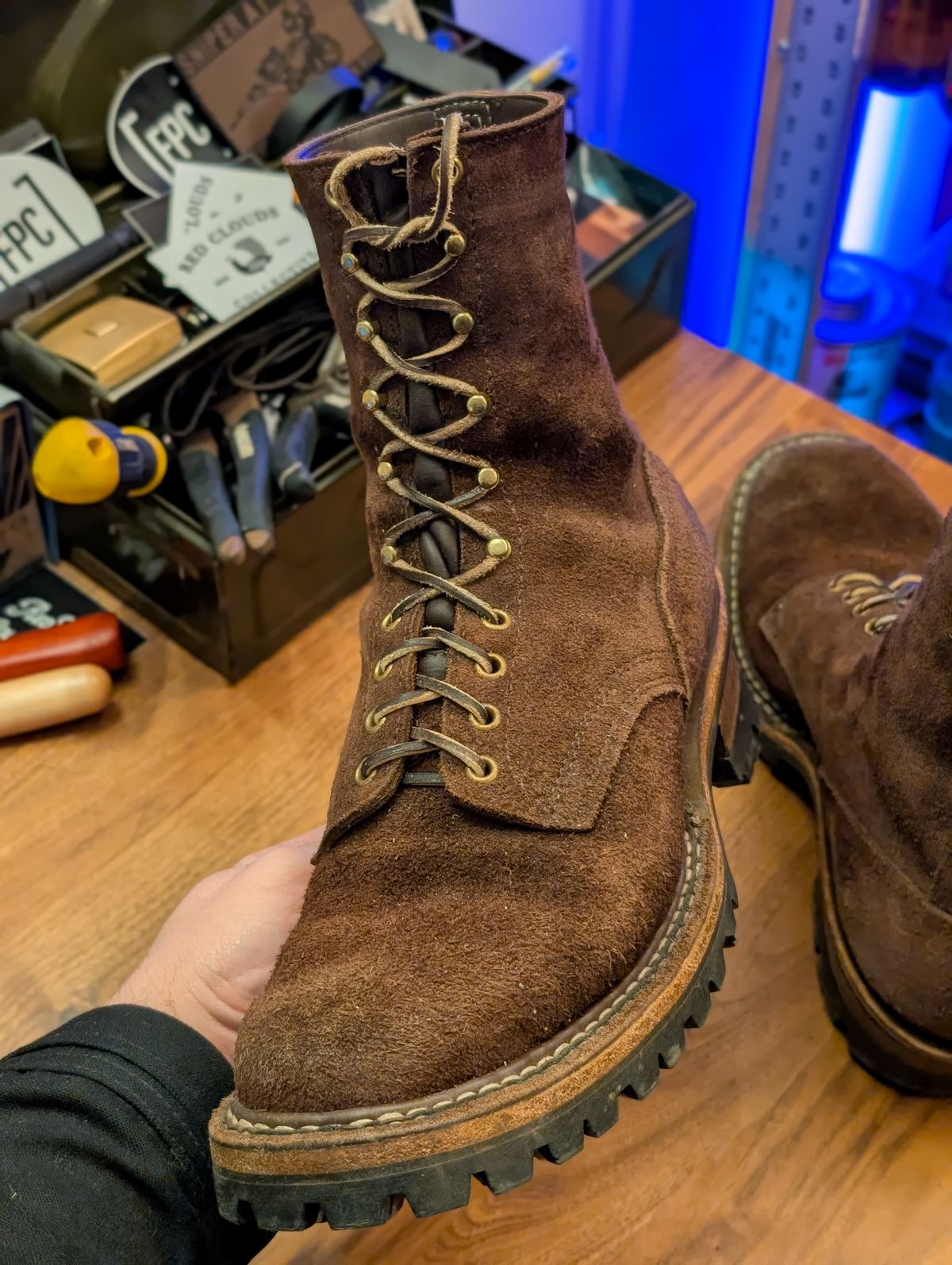Photo by demo on February 6, 2025 of the White's Smokejumper in Seidel Brown Roughout.