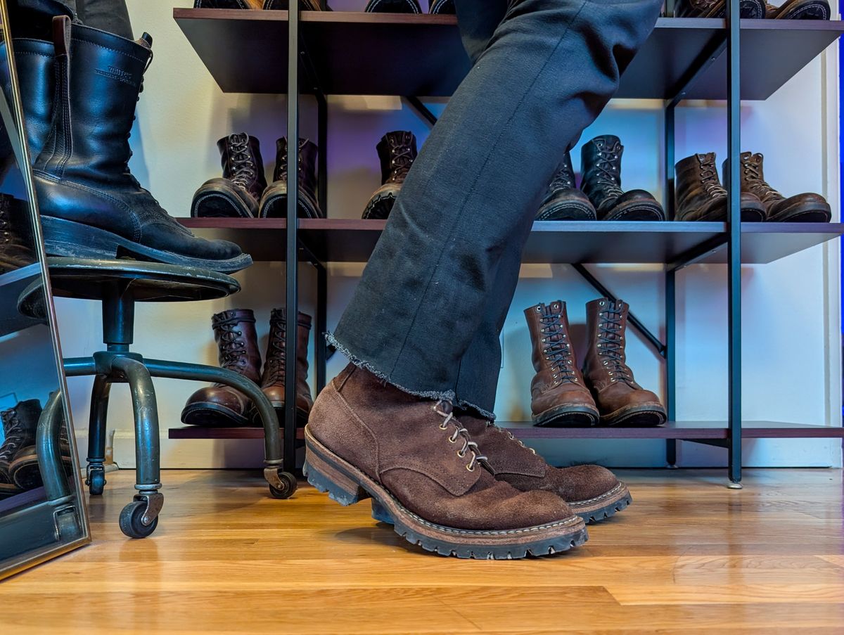Photo by demo on February 5, 2025 of the White's Smokejumper in Seidel Brown Roughout.