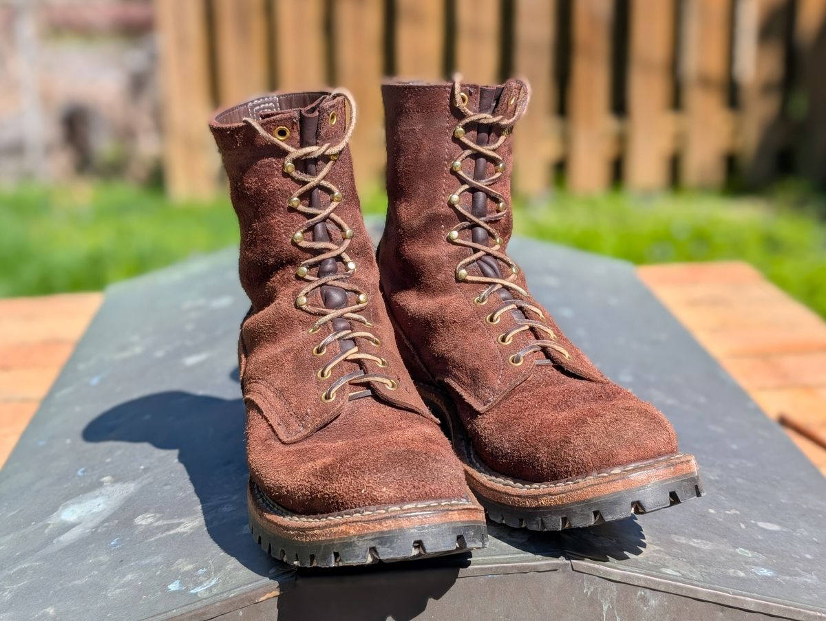 Photo by demo on April 8, 2025 of the White's Smokejumper in Seidel Brown Roughout.