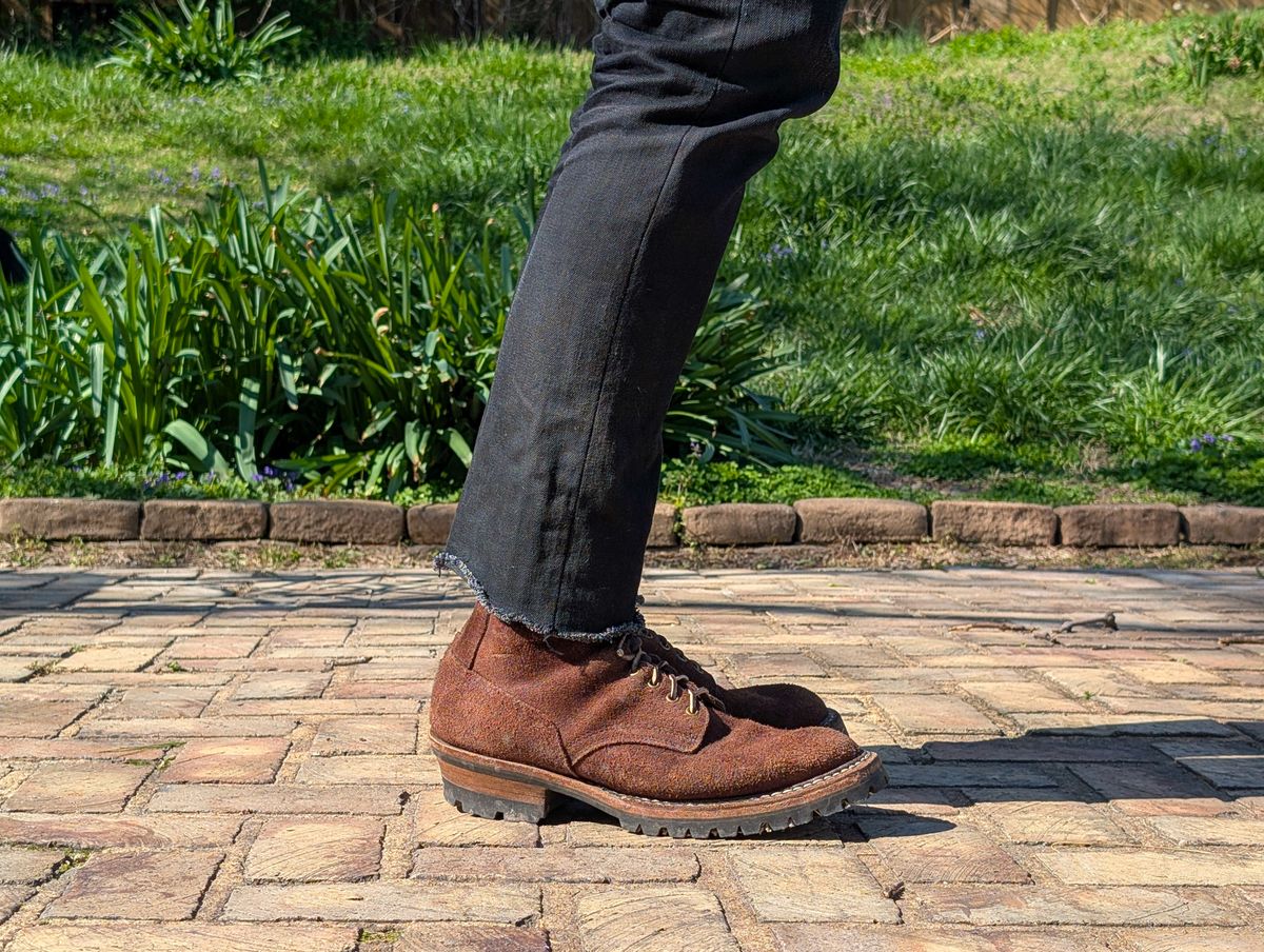 Photo by demo on April 7, 2025 of the White's Smokejumper in Seidel Brown Roughout.