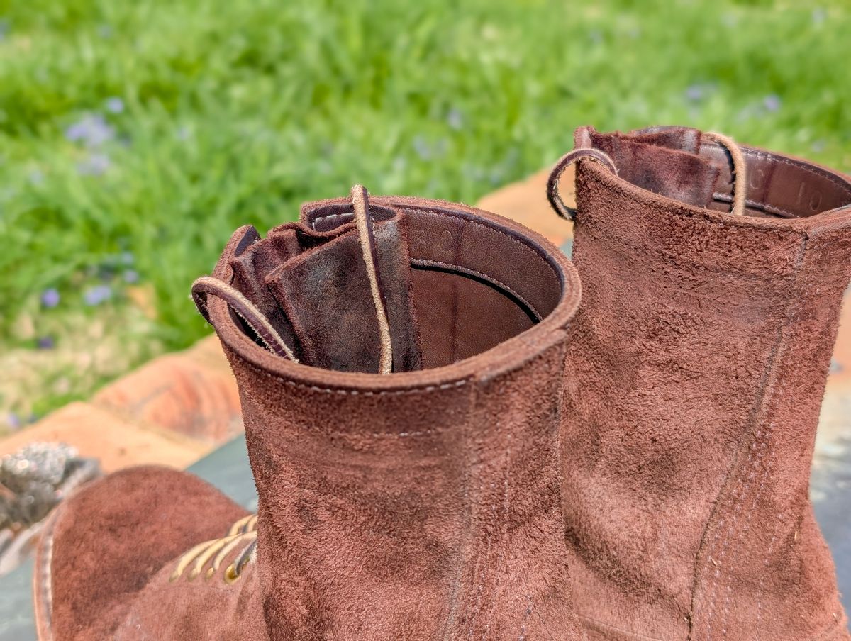 Photo by demo on April 8, 2025 of the White's Smokejumper in Seidel Brown Roughout.